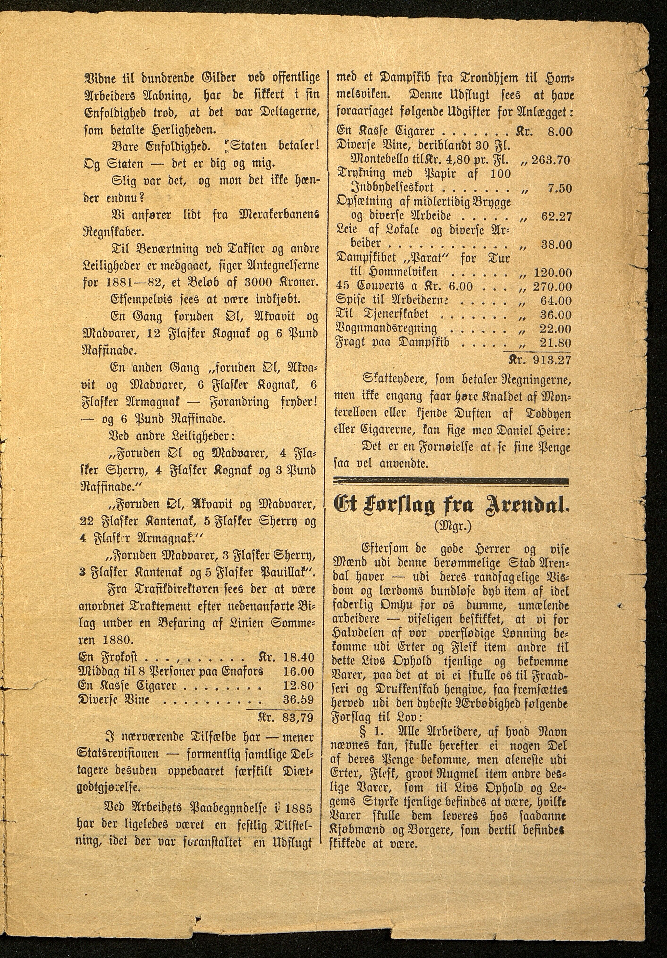 Spidskuglen, AAKS/PA-2823/X/L0001/0001: Spidskuglen / Årg. 1887, nr. 1–2, 4–23, 25–36, 1887