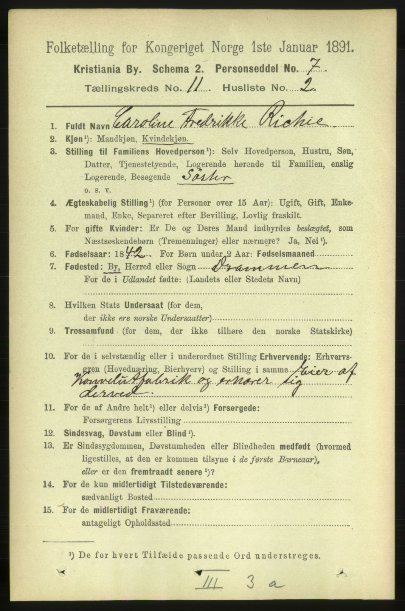 RA, 1891 census for 0301 Kristiania, 1891, p. 4897