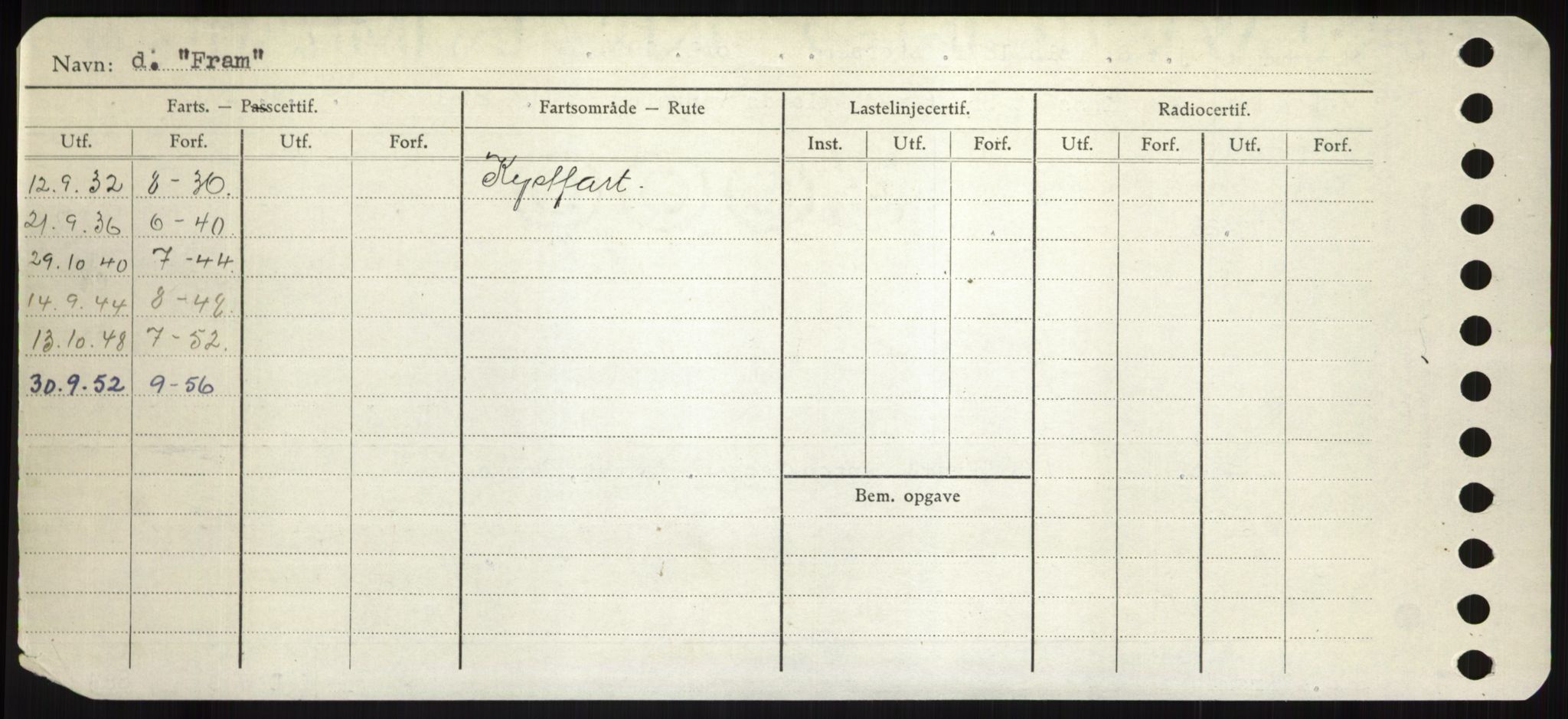 Sjøfartsdirektoratet med forløpere, Skipsmålingen, RA/S-1627/H/Hd/L0011: Fartøy, Fla-Får, p. 262