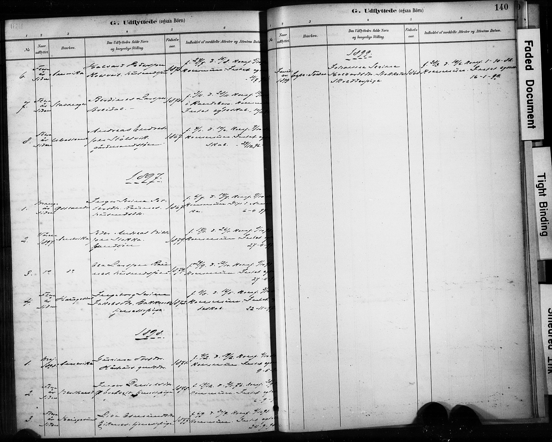 Skjold sokneprestkontor, AV/SAST-A-101847/H/Ha/Haa/L0009: Parish register (official) no. A 9, 1882-1898, p. 140