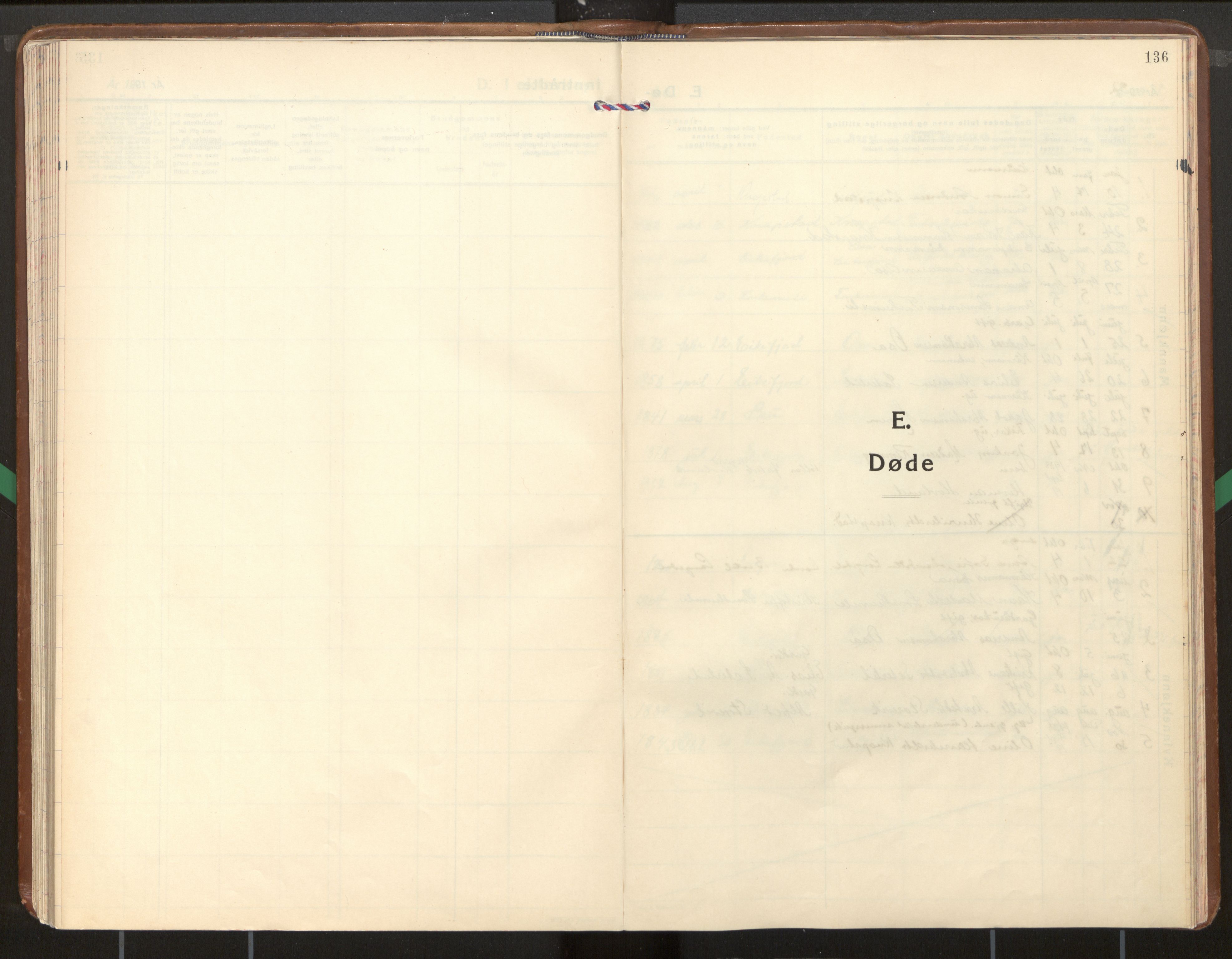 Kinn sokneprestembete, SAB/A-80801/H/Haa/Haae/L0003: Parish register (official) no. E 3, 1937-1955, p. 136