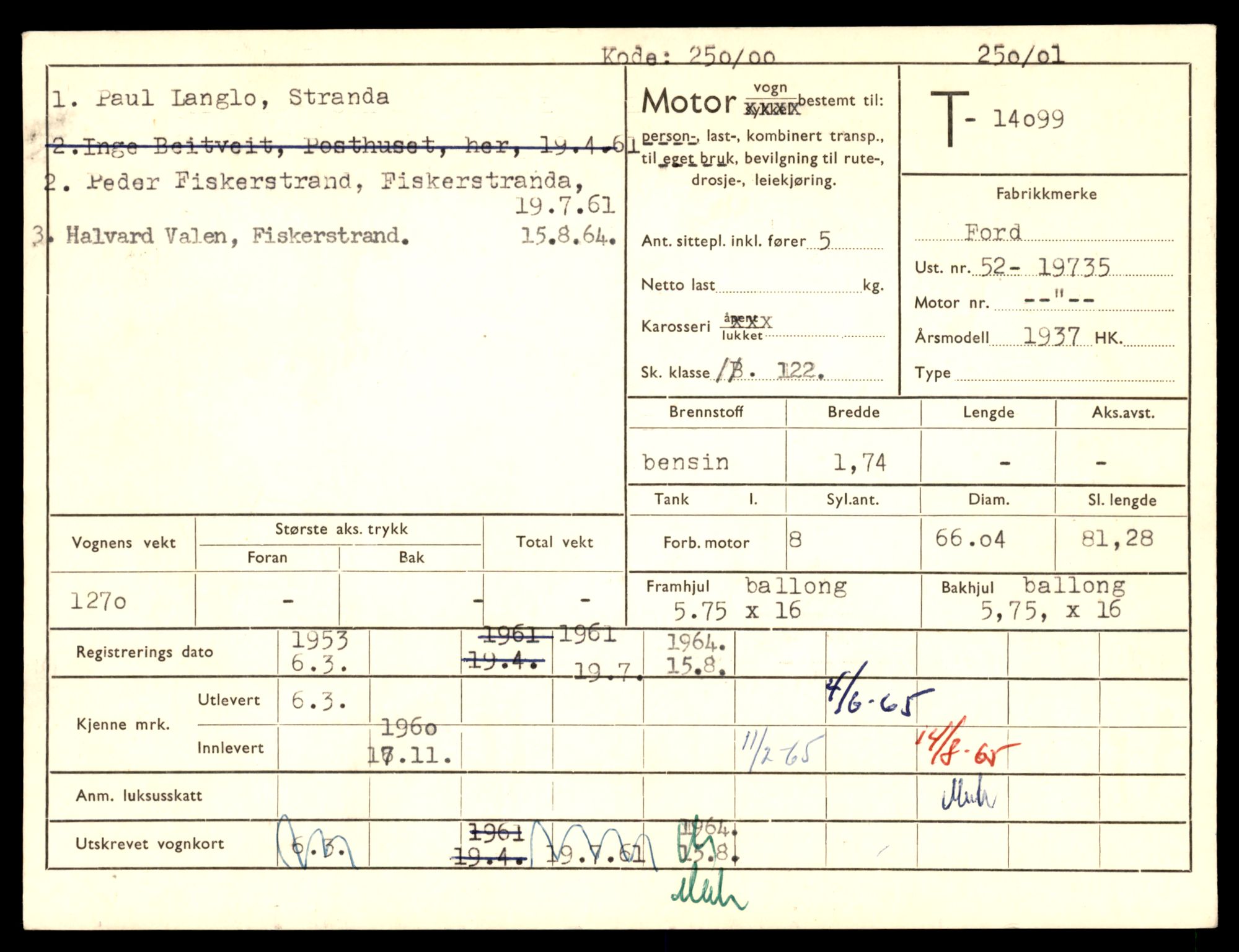 Møre og Romsdal vegkontor - Ålesund trafikkstasjon, AV/SAT-A-4099/F/Fe/L0043: Registreringskort for kjøretøy T 14080 - T 14204, 1927-1998, p. 471