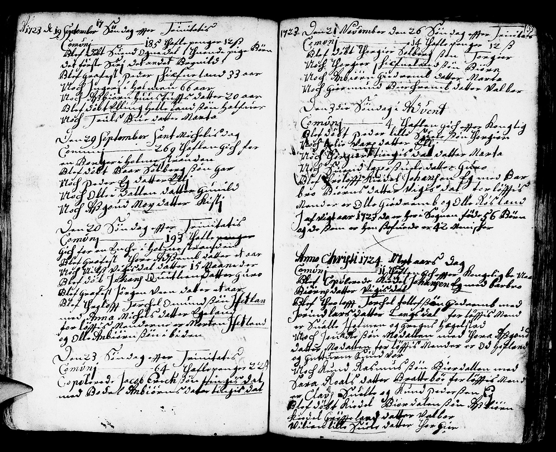 Helleland sokneprestkontor, SAST/A-101810: Parish register (official) no. A 1 /2, 1713-1761, p. 133