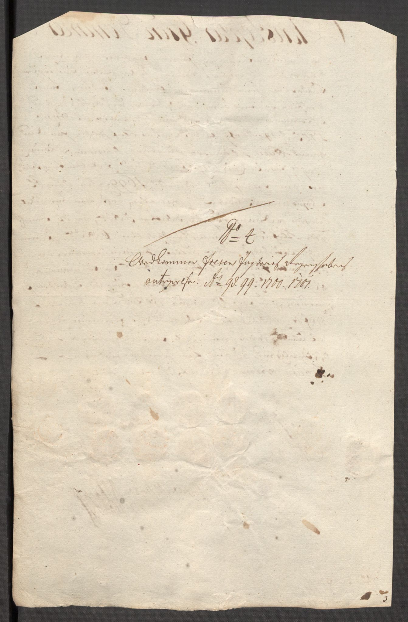 Rentekammeret inntil 1814, Reviderte regnskaper, Fogderegnskap, AV/RA-EA-4092/R57/L3854: Fogderegnskap Fosen, 1700-1701, p. 421