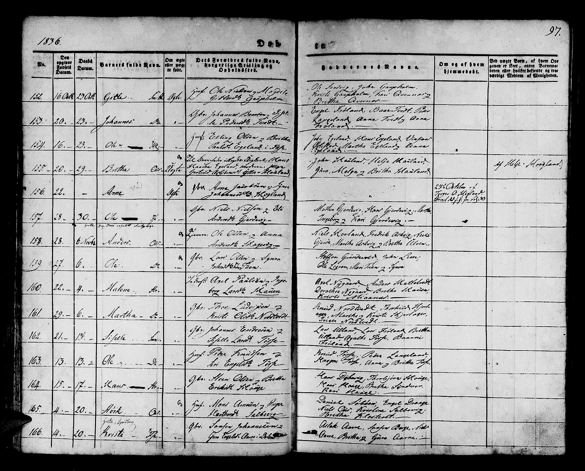 Os sokneprestembete, SAB/A-99929: Parish register (official) no. A 14, 1826-1839, p. 97