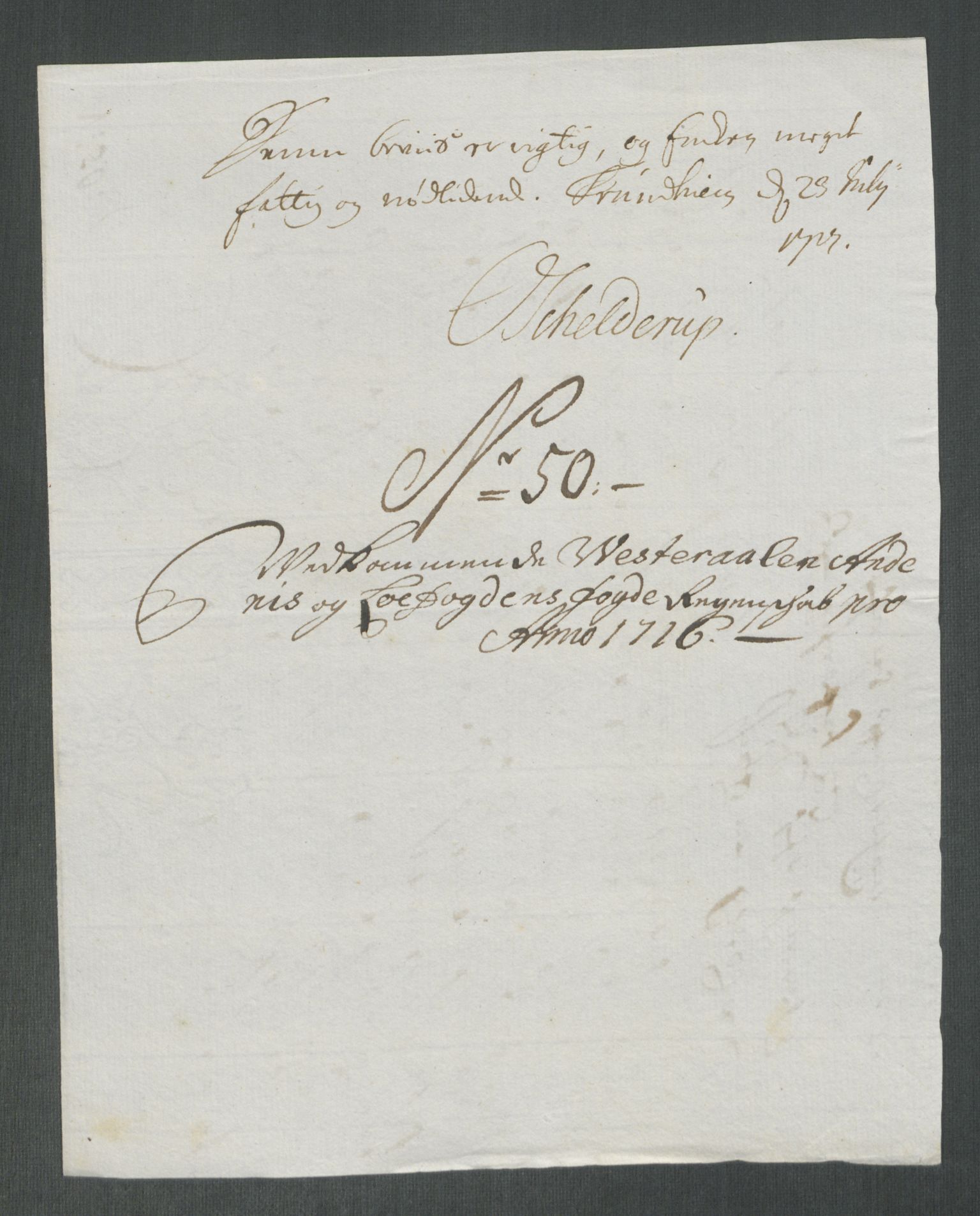 Rentekammeret inntil 1814, Reviderte regnskaper, Fogderegnskap, AV/RA-EA-4092/R67/L4682: Fogderegnskap Vesterålen, Andenes og Lofoten, 1716, p. 265