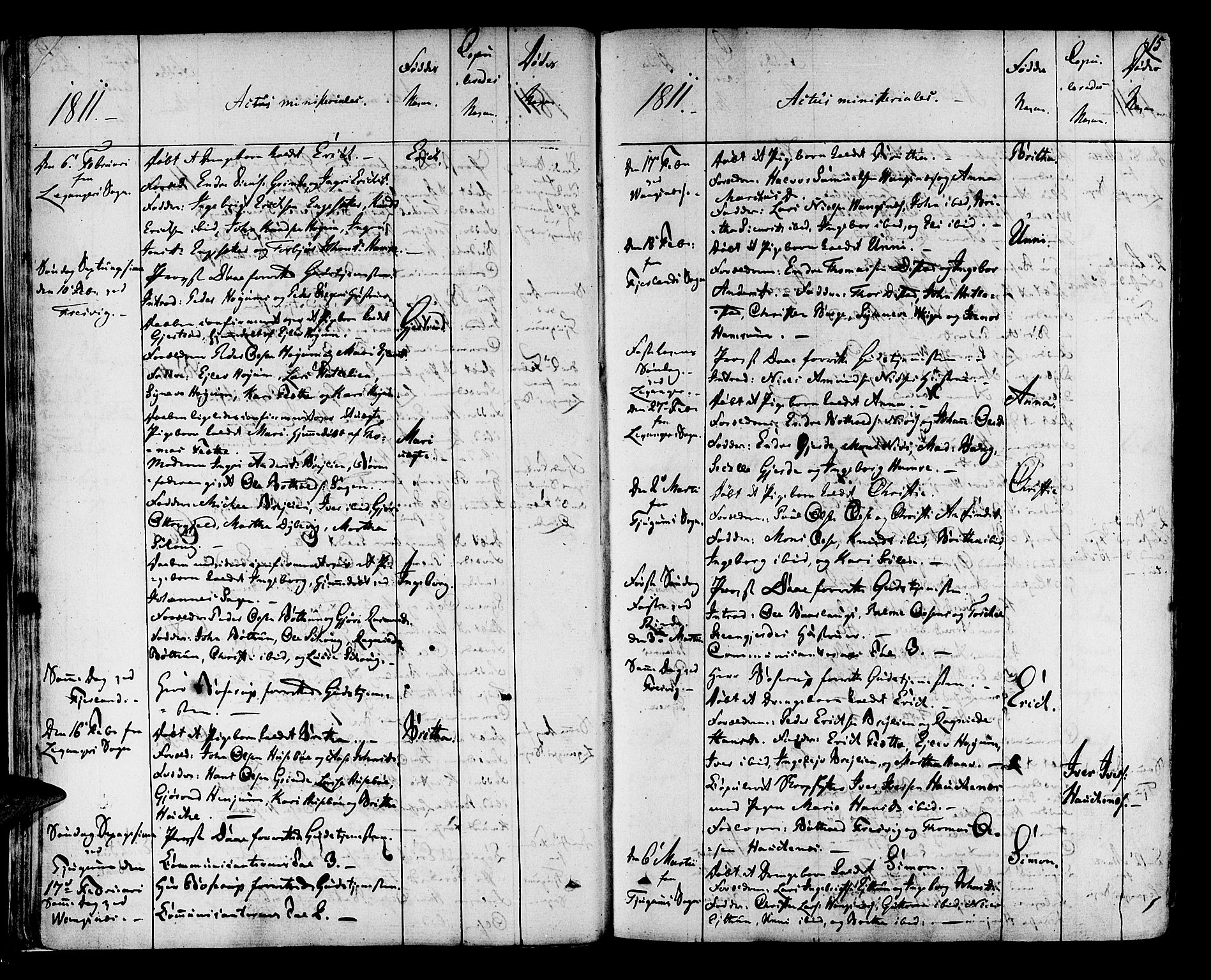 Leikanger sokneprestembete, AV/SAB-A-81001/H/Haa/Haaa/L0006: Parish register (official) no. A 6, 1810-1838, p. 15