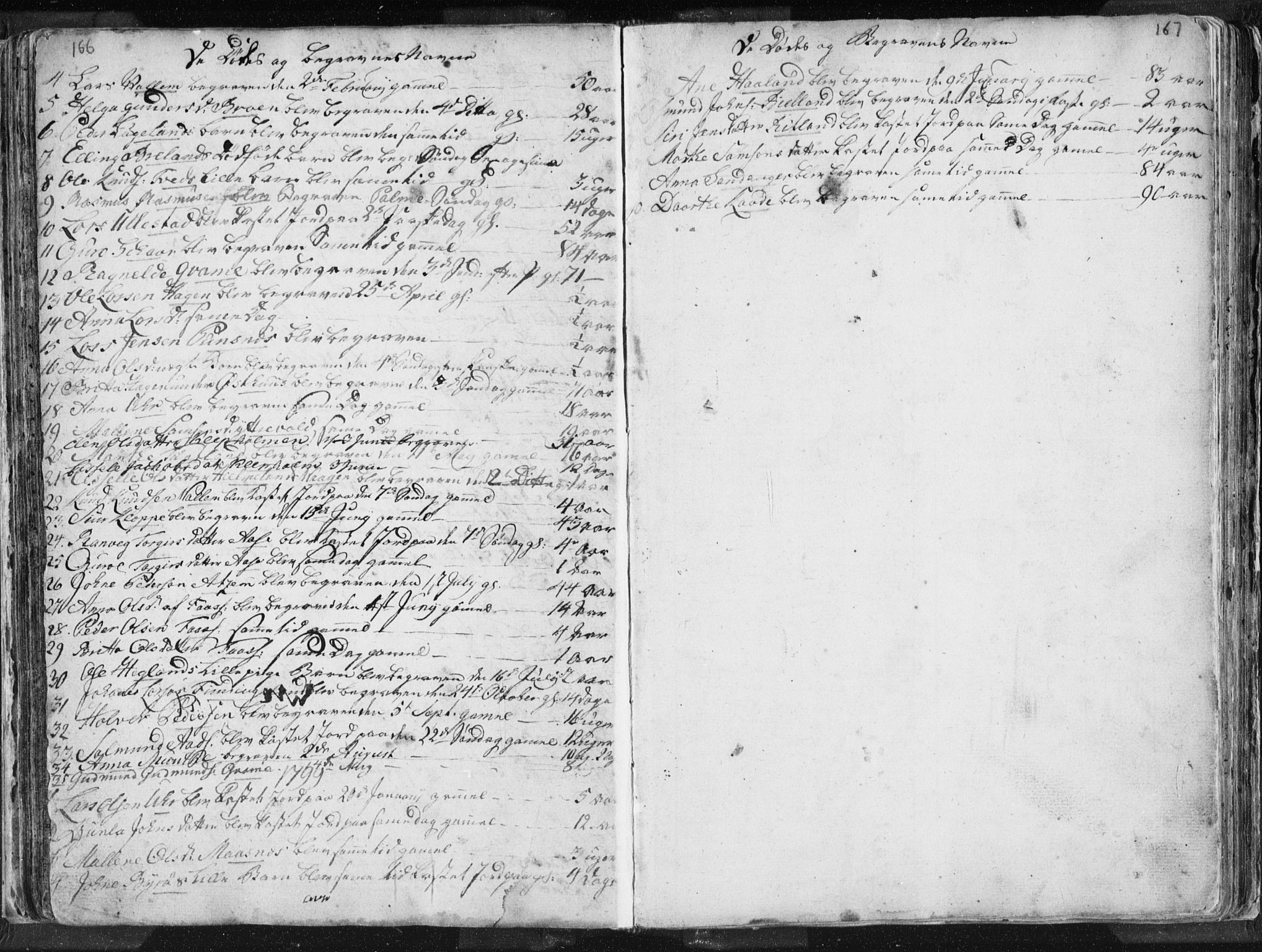 Hjelmeland sokneprestkontor, SAST/A-101843/01/IV/L0001: Parish register (official) no. A 1, 1760-1799, p. 166-167