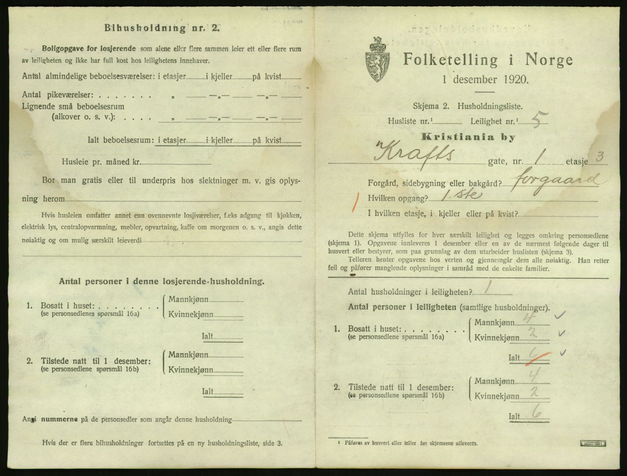 SAO, 1920 census for Kristiania, 1920, p. 55534