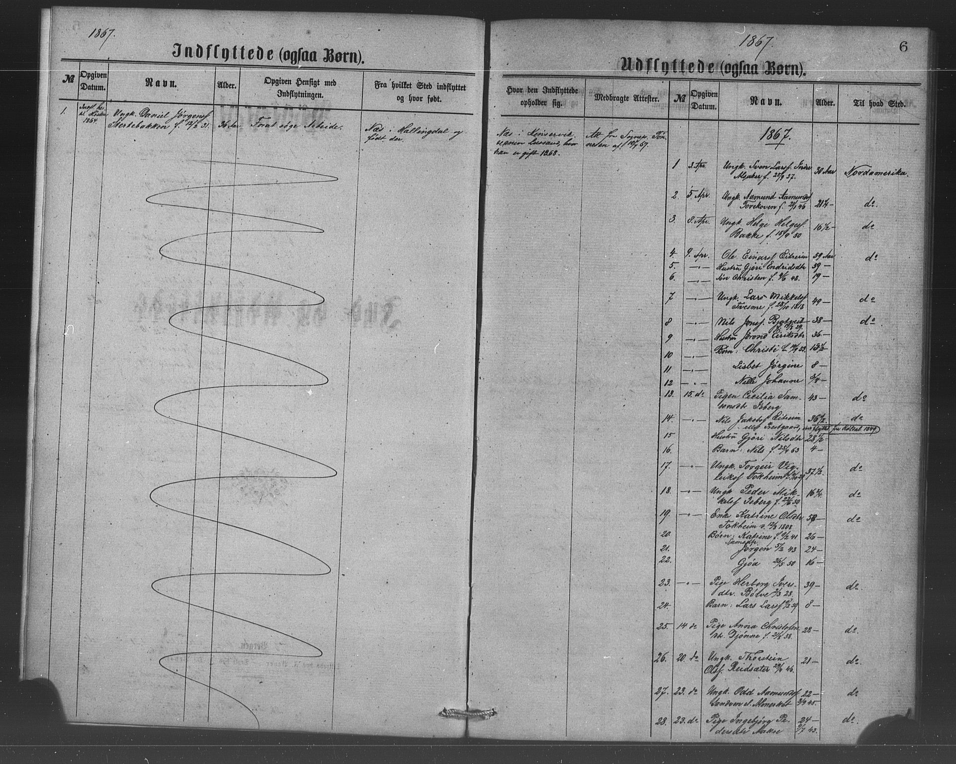 Ullensvang sokneprestembete, SAB/A-78701/H/Haa: Parish register (official) no. A 16, 1867-1882, p. 6