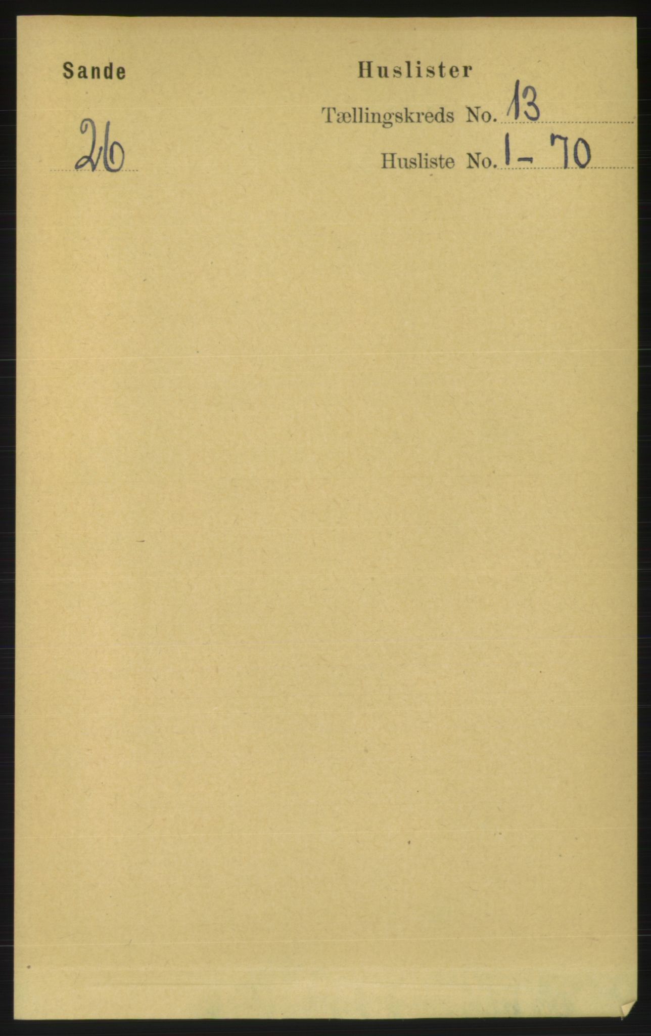 RA, 1891 census for 1514 Sande, 1891, p. 2402