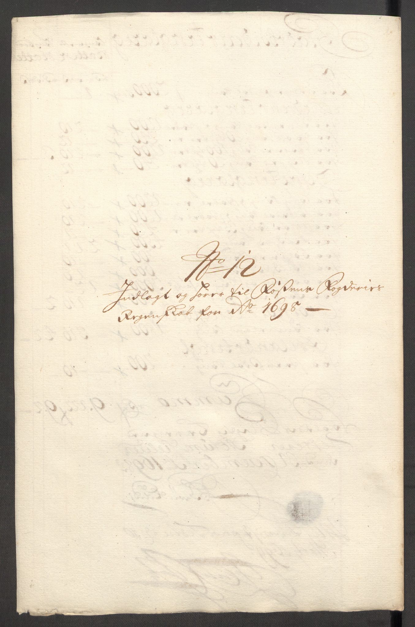 Rentekammeret inntil 1814, Reviderte regnskaper, Fogderegnskap, RA/EA-4092/R57/L3853: Fogderegnskap Fosen, 1698-1699, p. 156