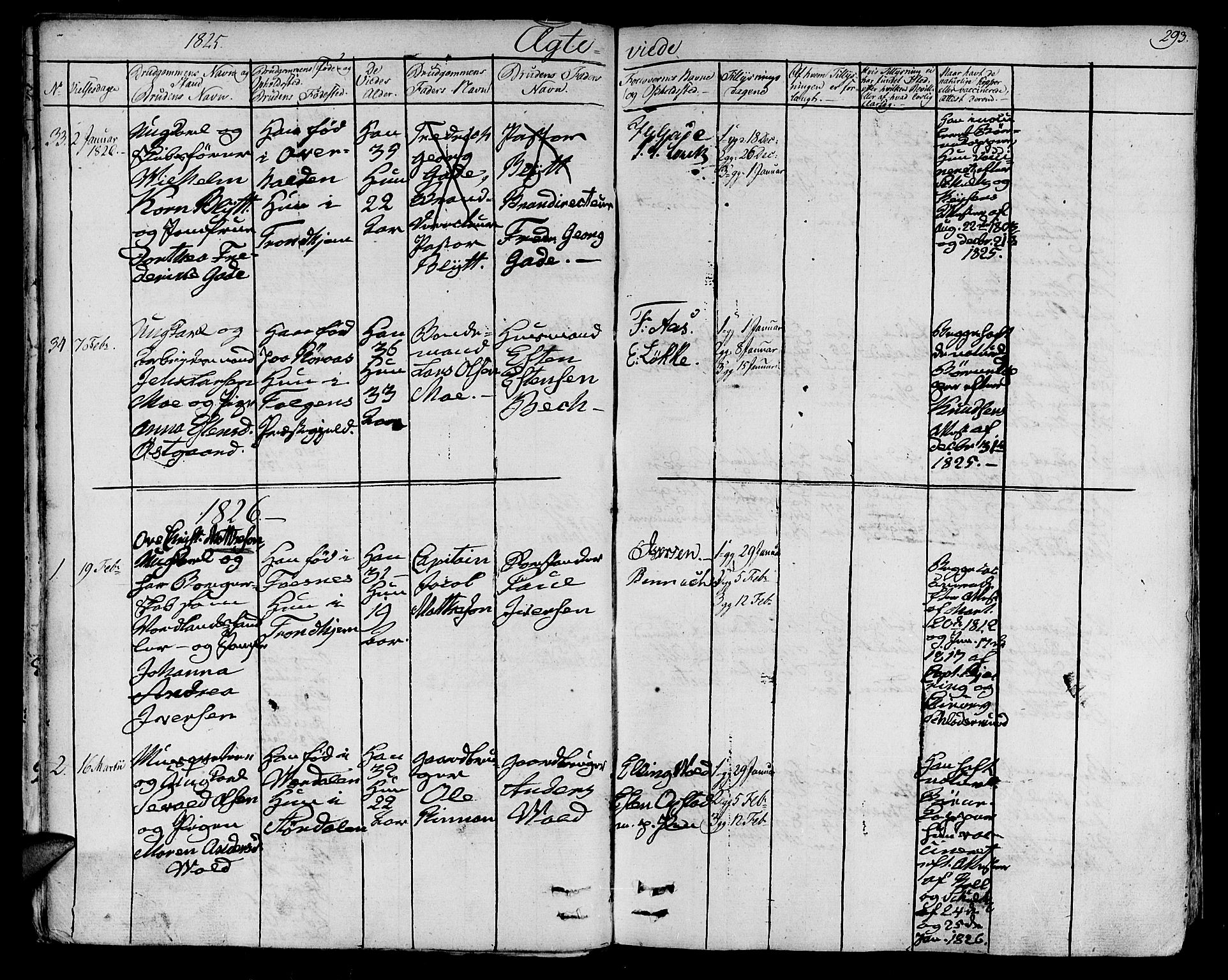 Ministerialprotokoller, klokkerbøker og fødselsregistre - Sør-Trøndelag, SAT/A-1456/602/L0109: Parish register (official) no. 602A07, 1821-1840, p. 293