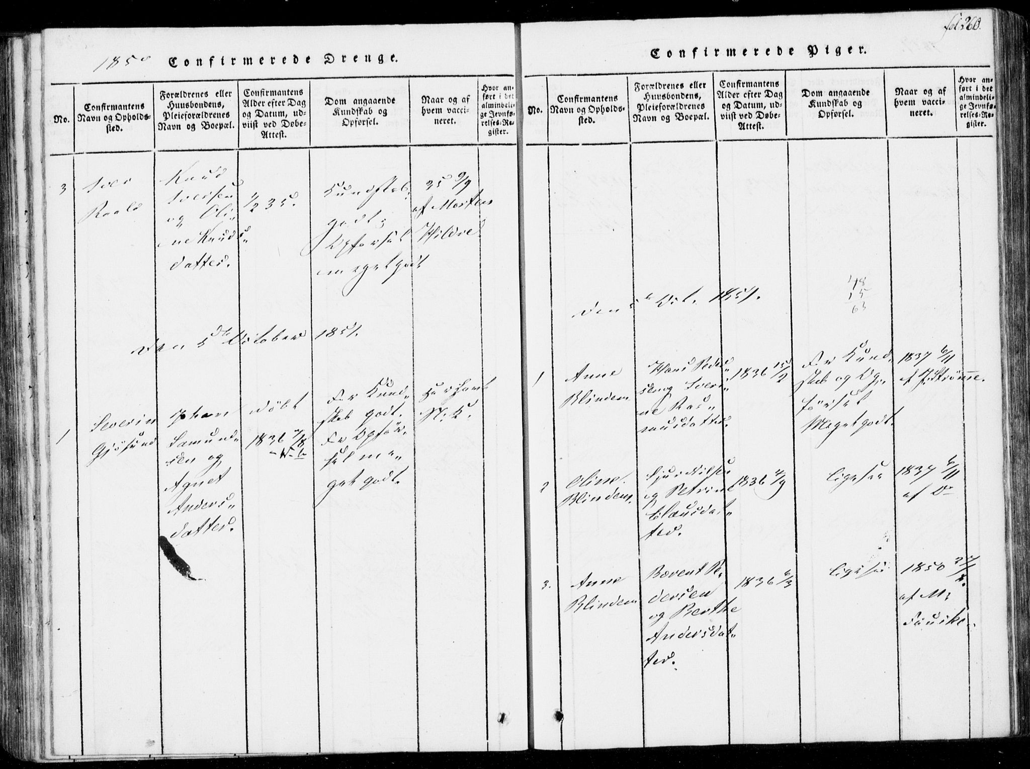 Ministerialprotokoller, klokkerbøker og fødselsregistre - Møre og Romsdal, SAT/A-1454/537/L0517: Parish register (official) no. 537A01, 1818-1862, p. 260