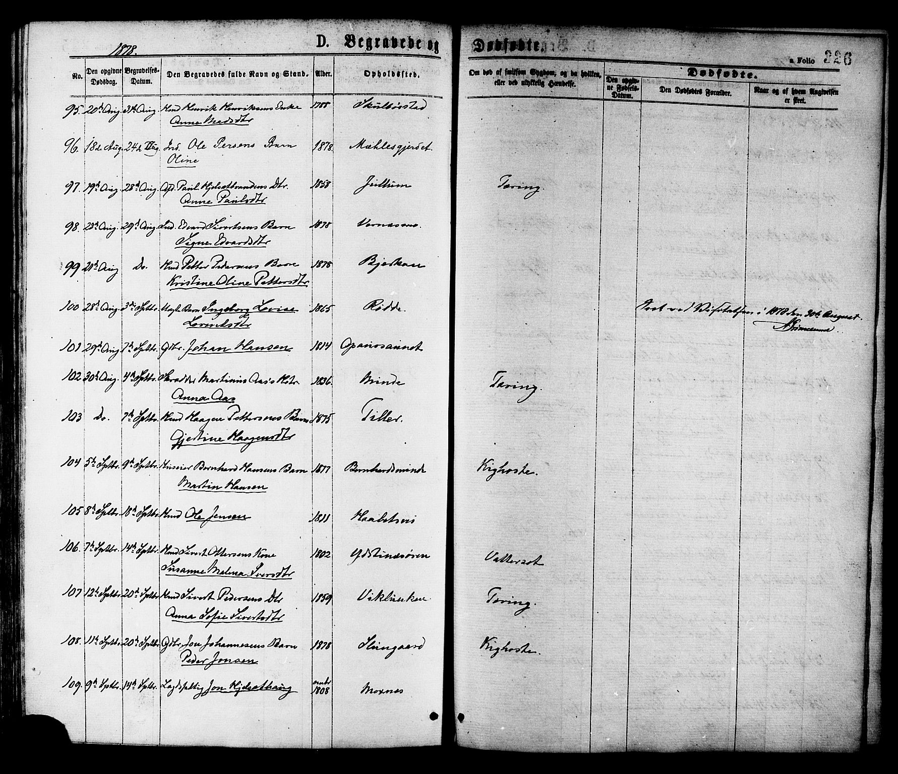 Ministerialprotokoller, klokkerbøker og fødselsregistre - Nord-Trøndelag, AV/SAT-A-1458/709/L0076: Parish register (official) no. 709A16, 1871-1879, p. 326