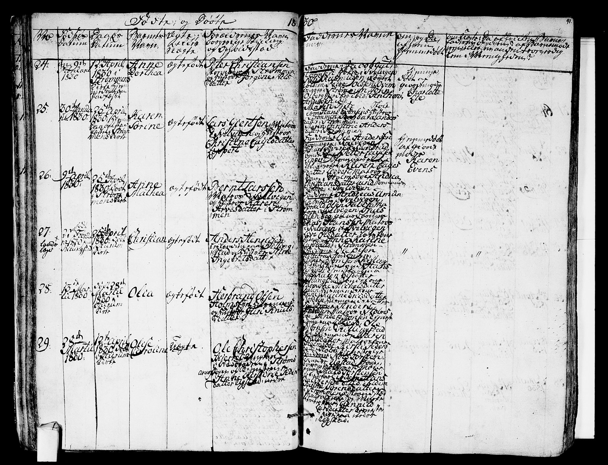 Hurum kirkebøker, AV/SAKO-A-229/F/Fa/L0010: Parish register (official) no. 10, 1827-1846, p. 41