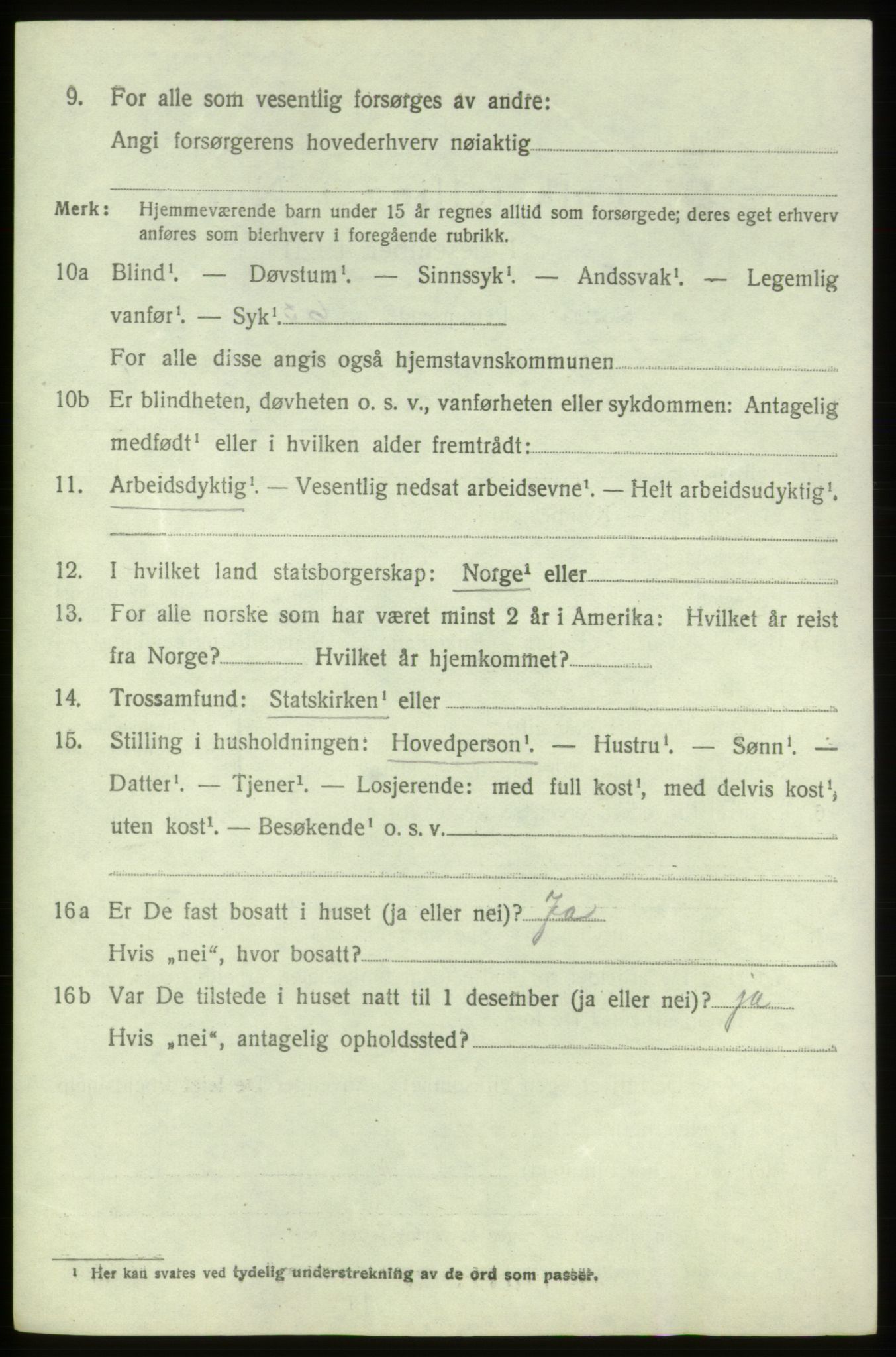 SAB, 1920 census for Stord, 1920, p. 4834