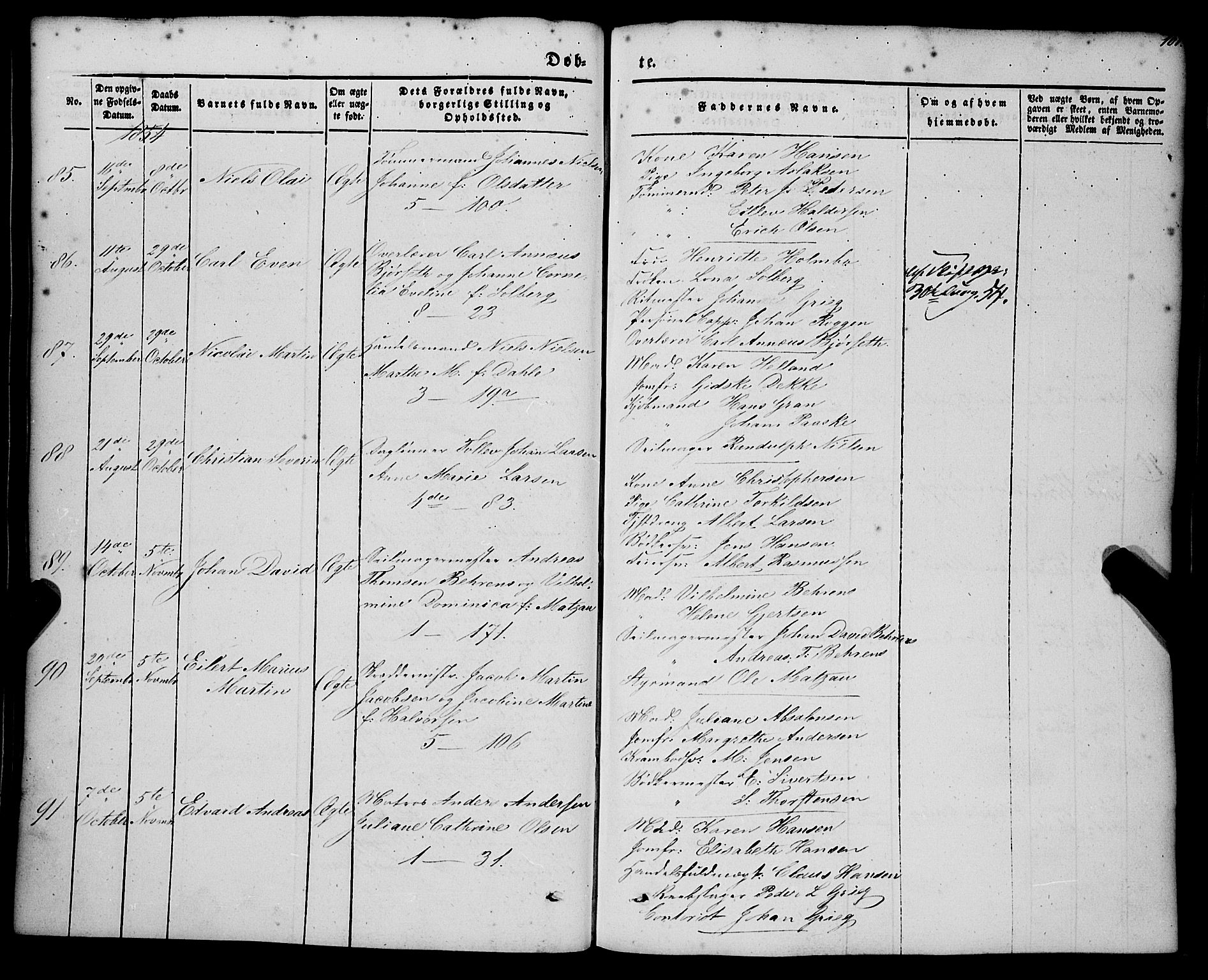 Nykirken Sokneprestembete, AV/SAB-A-77101/H/Haa/L0014: Parish register (official) no. B 1, 1844-1858, p. 101