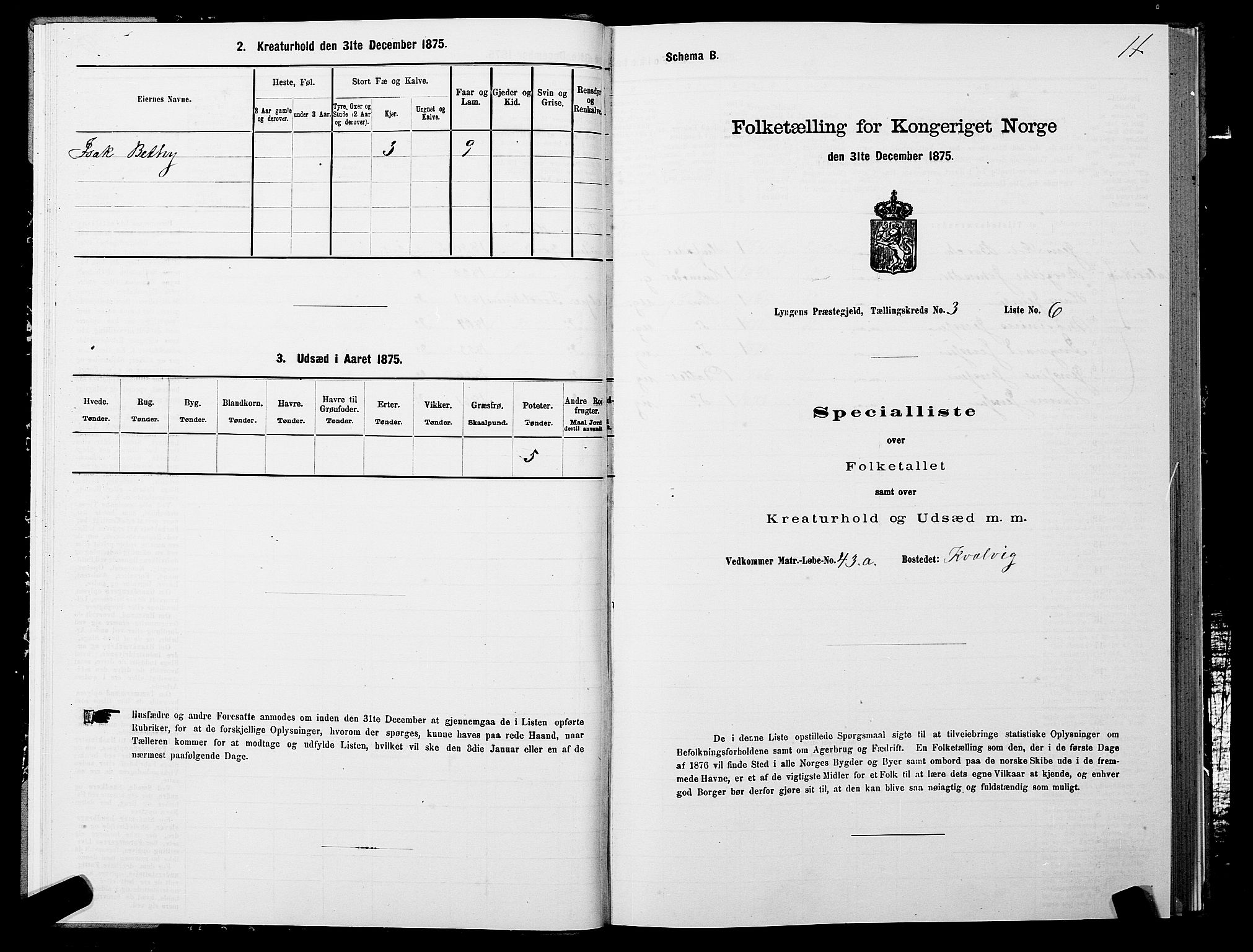 SATØ, 1875 census for 1938P Lyngen, 1875, p. 3011