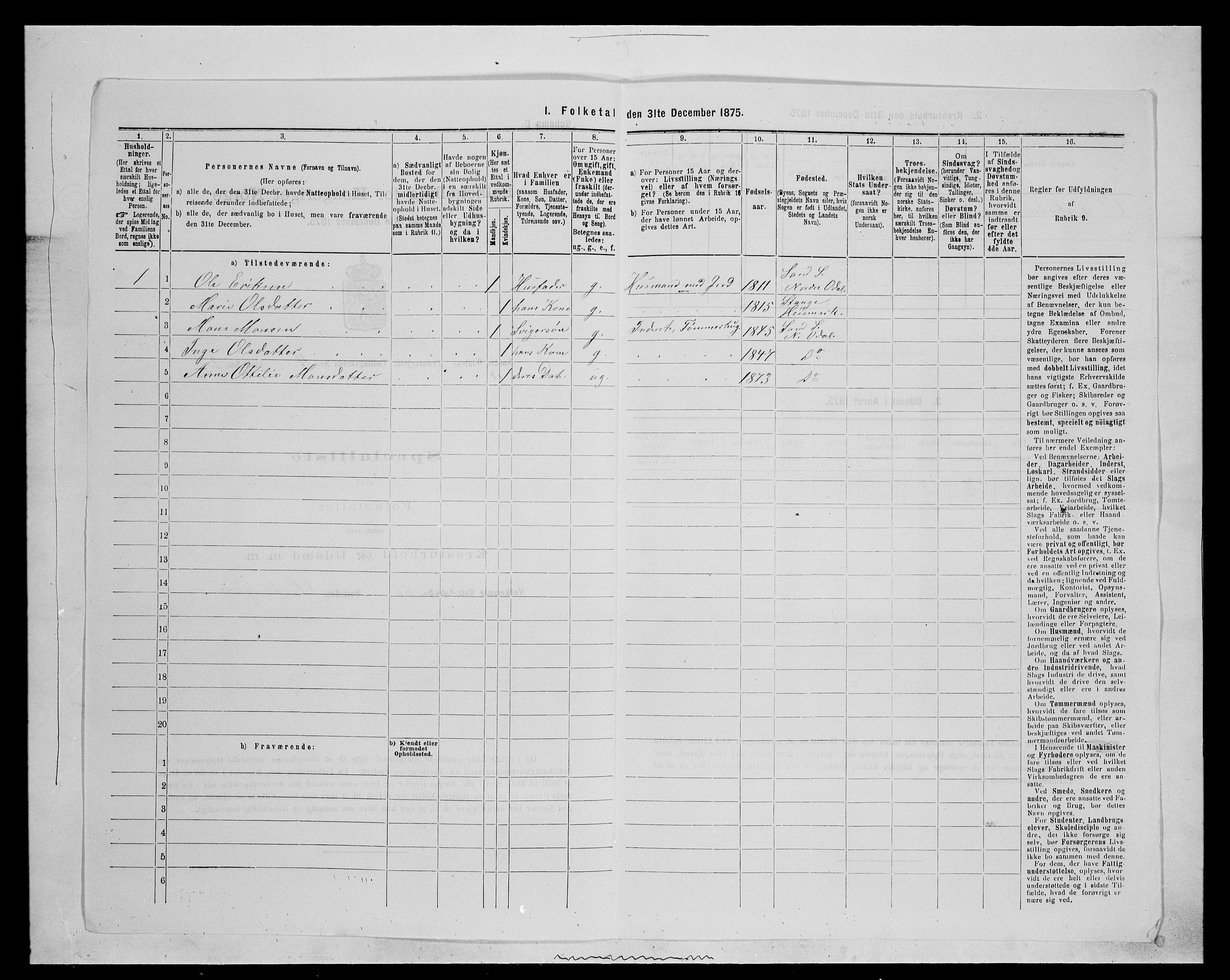 SAH, 1875 census for 0418P Nord-Odal, 1875, p. 548