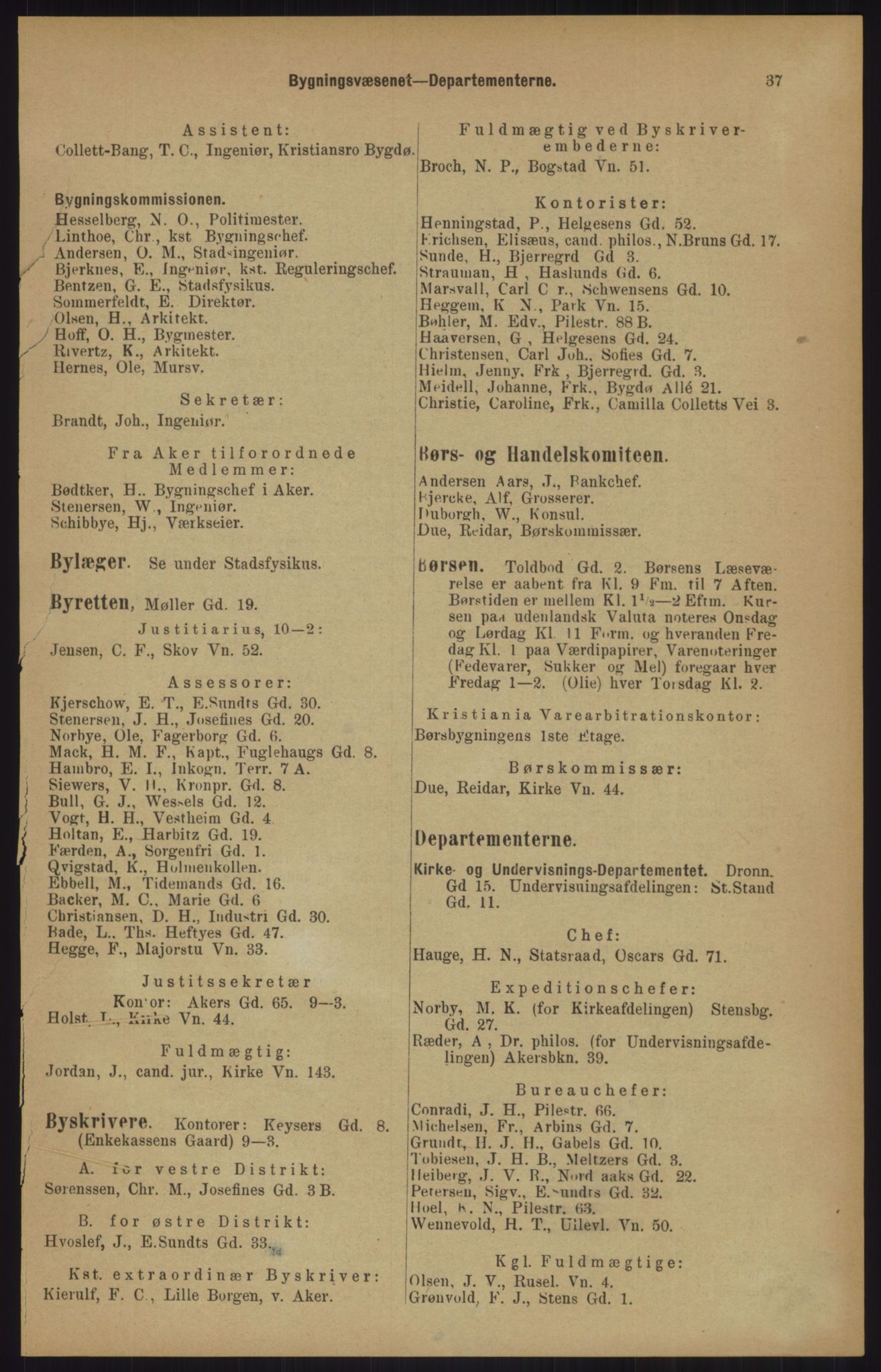 Kristiania/Oslo adressebok, PUBL/-, 1905, p. 37