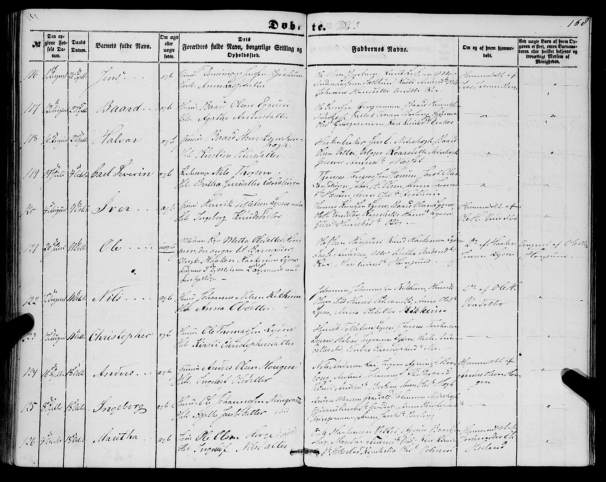 Lærdal sokneprestembete, AV/SAB-A-81201: Parish register (official) no. A 11, 1850-1866, p. 168