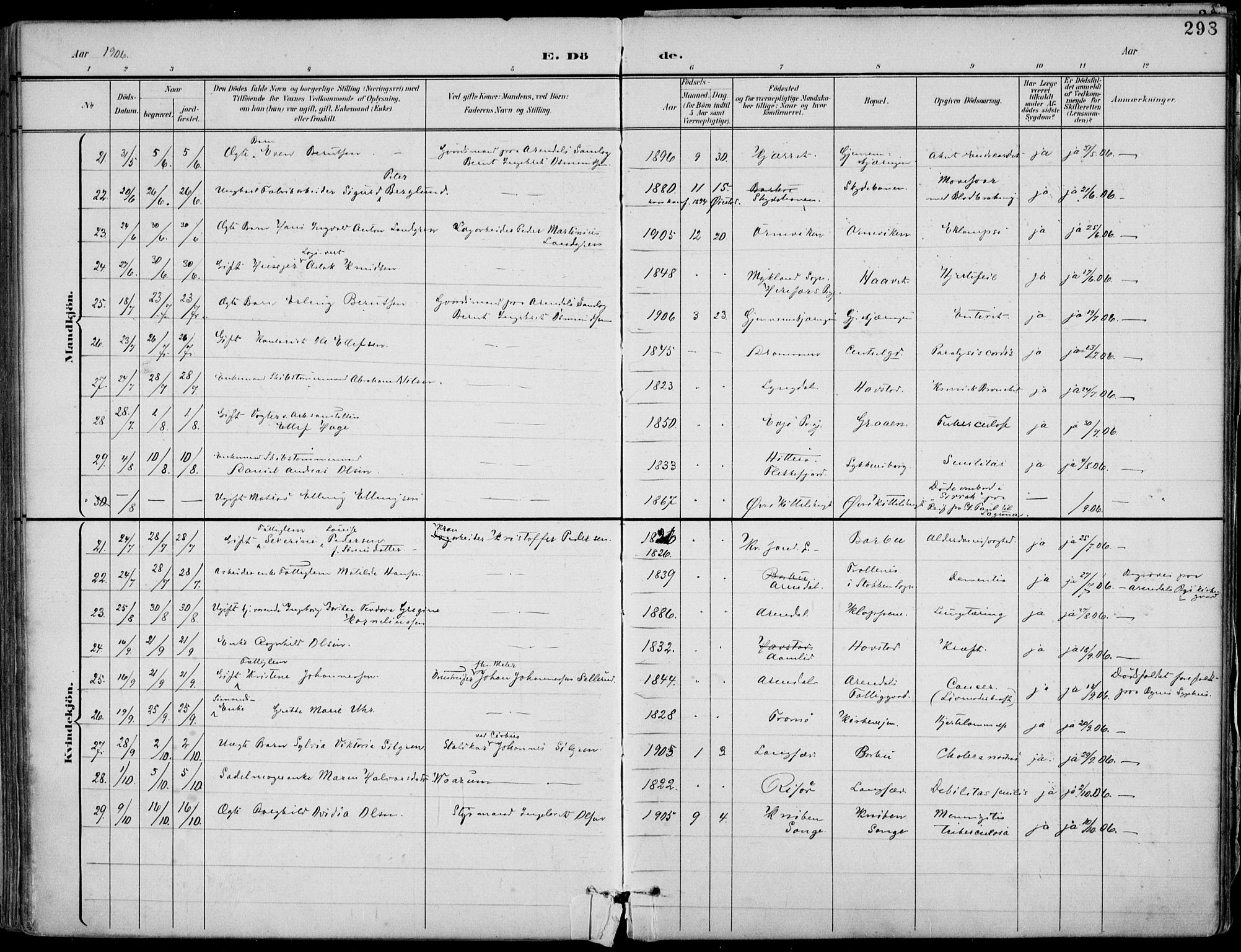 Barbu sokneprestkontor, AV/SAK-1111-0003/F/Fa/L0005: Parish register (official) no. A 5, 1899-1909, p. 298