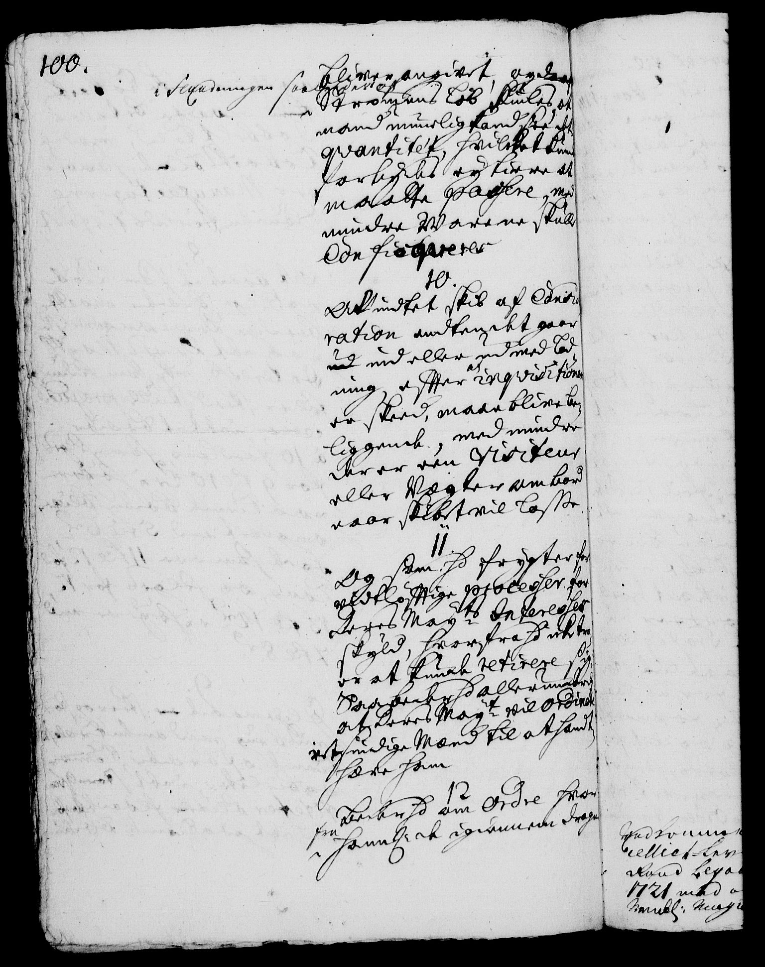Rentekammeret, Kammerkanselliet, RA/EA-3111/G/Gh/Gha/L0003: Norsk ekstraktmemorialprotokoll, sak. 600-765 (merket RK 53.48), 1720-1721, p. 100