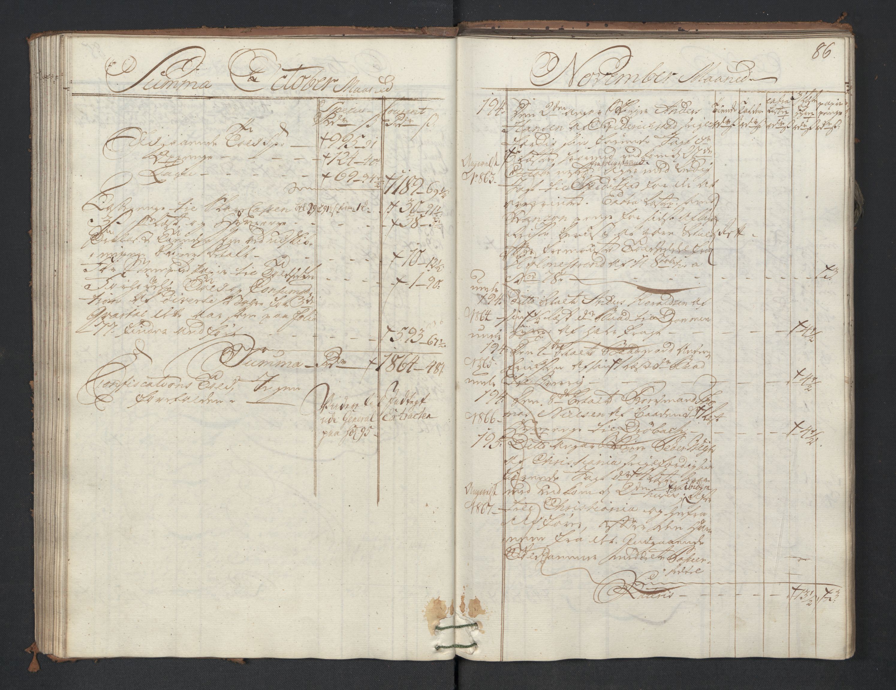 Generaltollkammeret, tollregnskaper, RA/EA-5490/R01/L0047/0001: Tollregnskaper Fredrikshald / Utgående hovedtollbok, 1762, p. 85b-86a