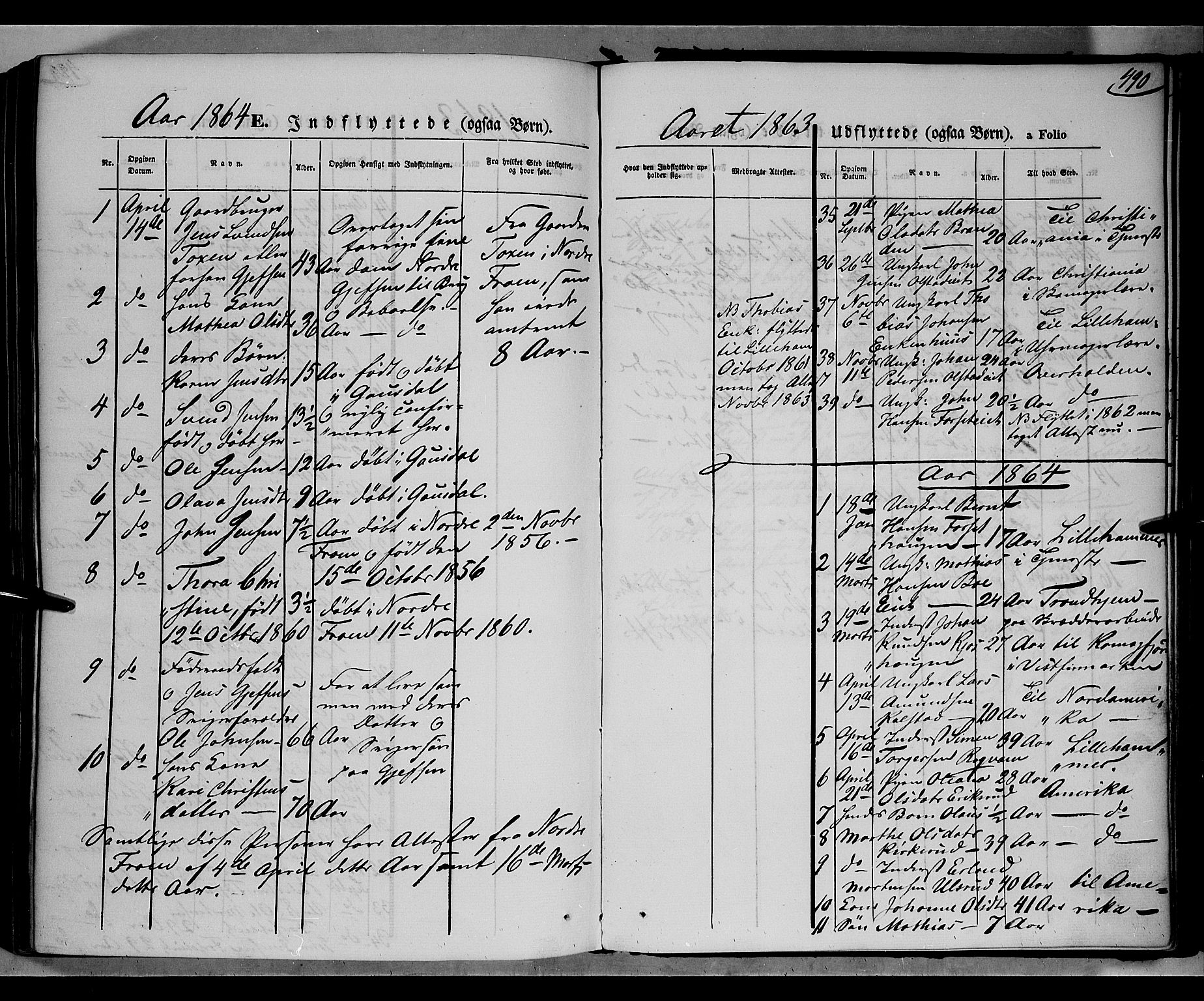 Gausdal prestekontor, SAH/PREST-090/H/Ha/Haa/L0009: Parish register (official) no. 9, 1862-1873, p. 490