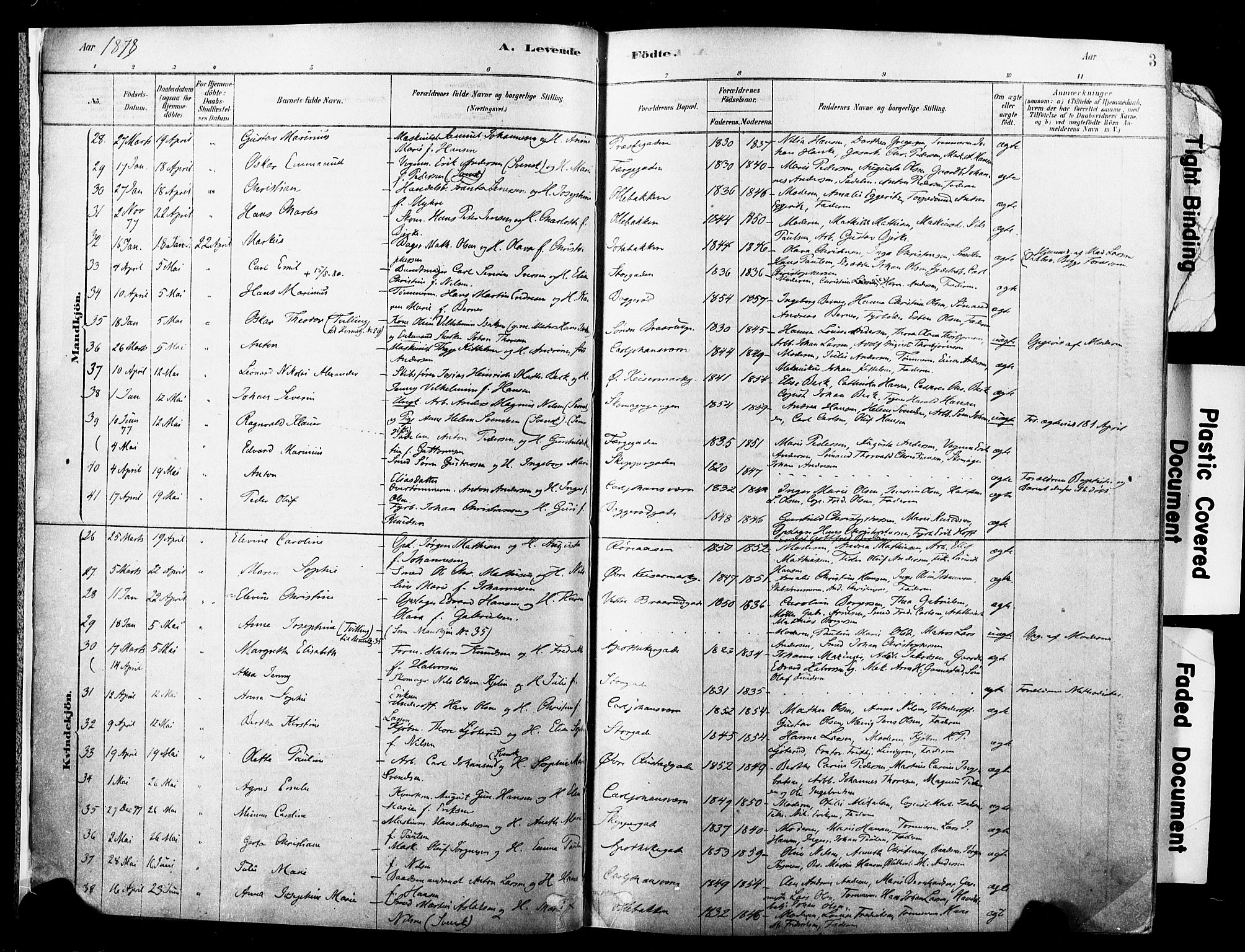 Horten kirkebøker, AV/SAKO-A-348/F/Fa/L0003: Parish register (official) no. 3, 1878-1887, p. 3