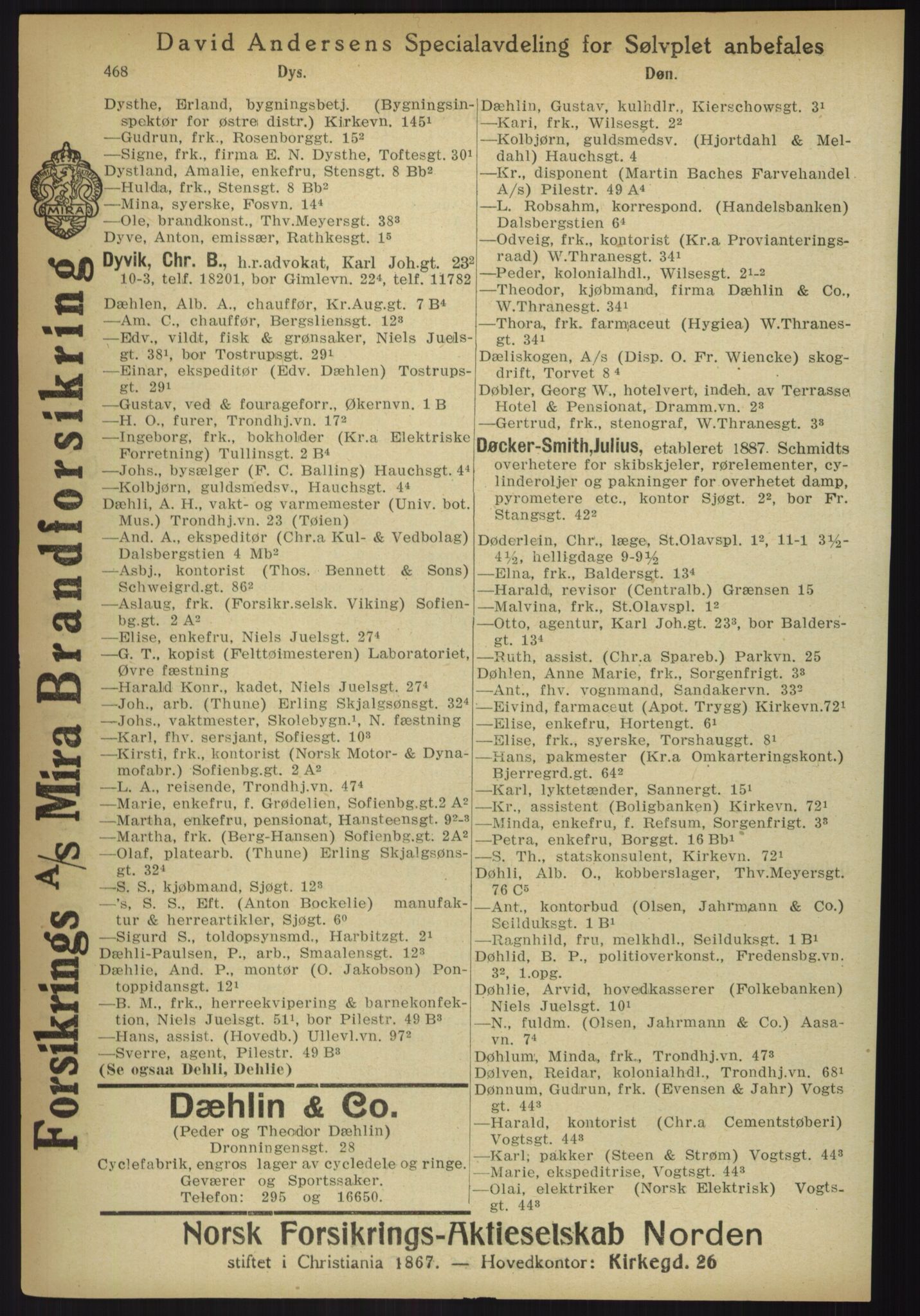 Kristiania/Oslo adressebok, PUBL/-, 1918, p. 493