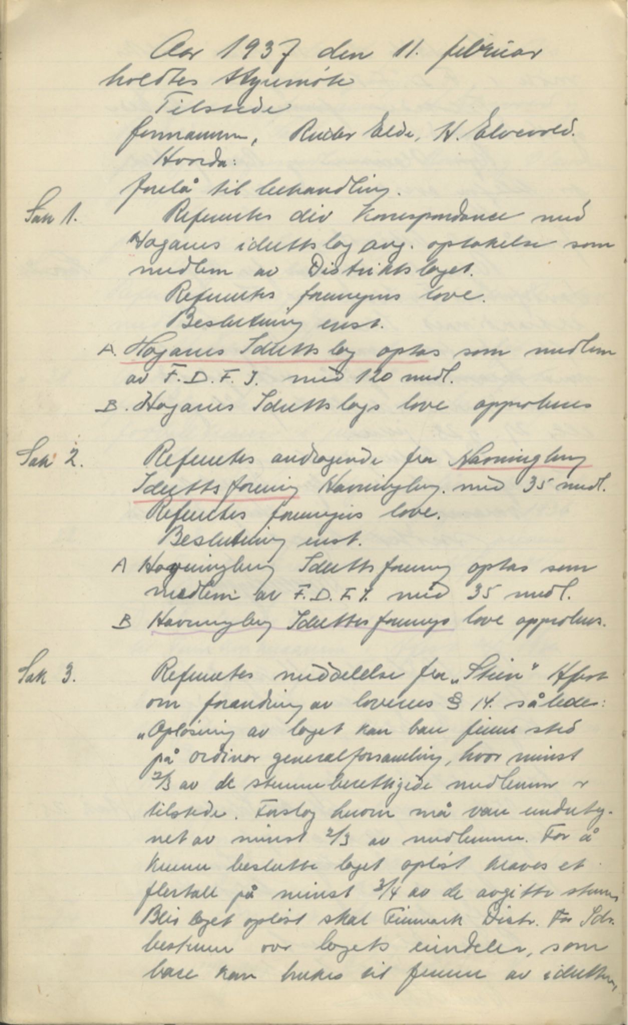 Finnmark Distriktslag for Idrett, FMFB/A-1040/A/L0001: Møteprotokoll, 1919-1940, p. 181