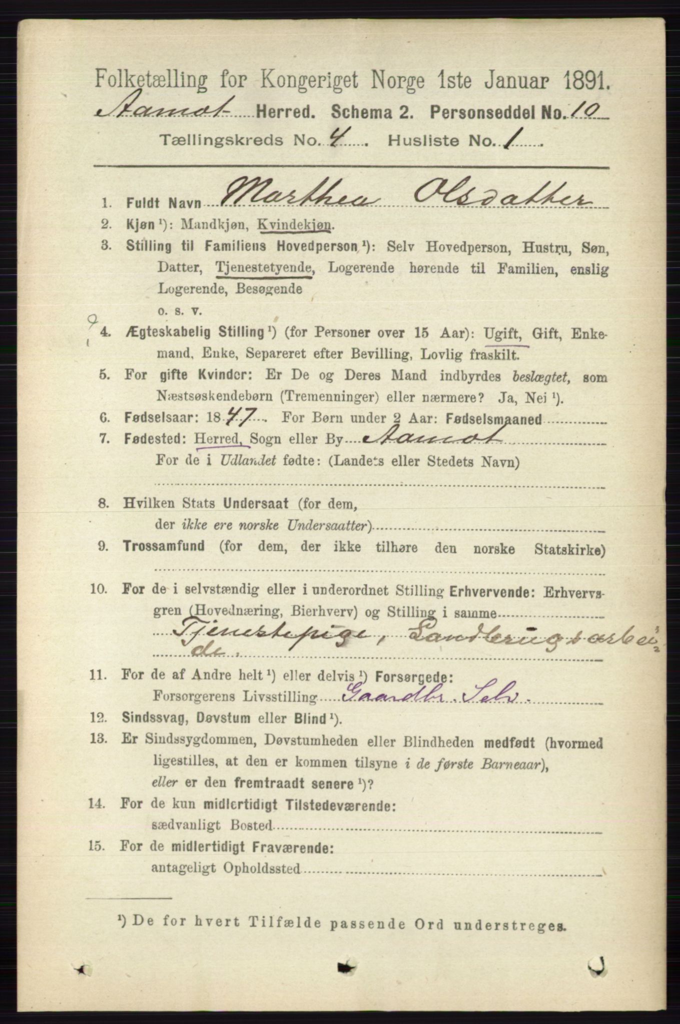 RA, 1891 census for 0429 Åmot, 1891, p. 2131