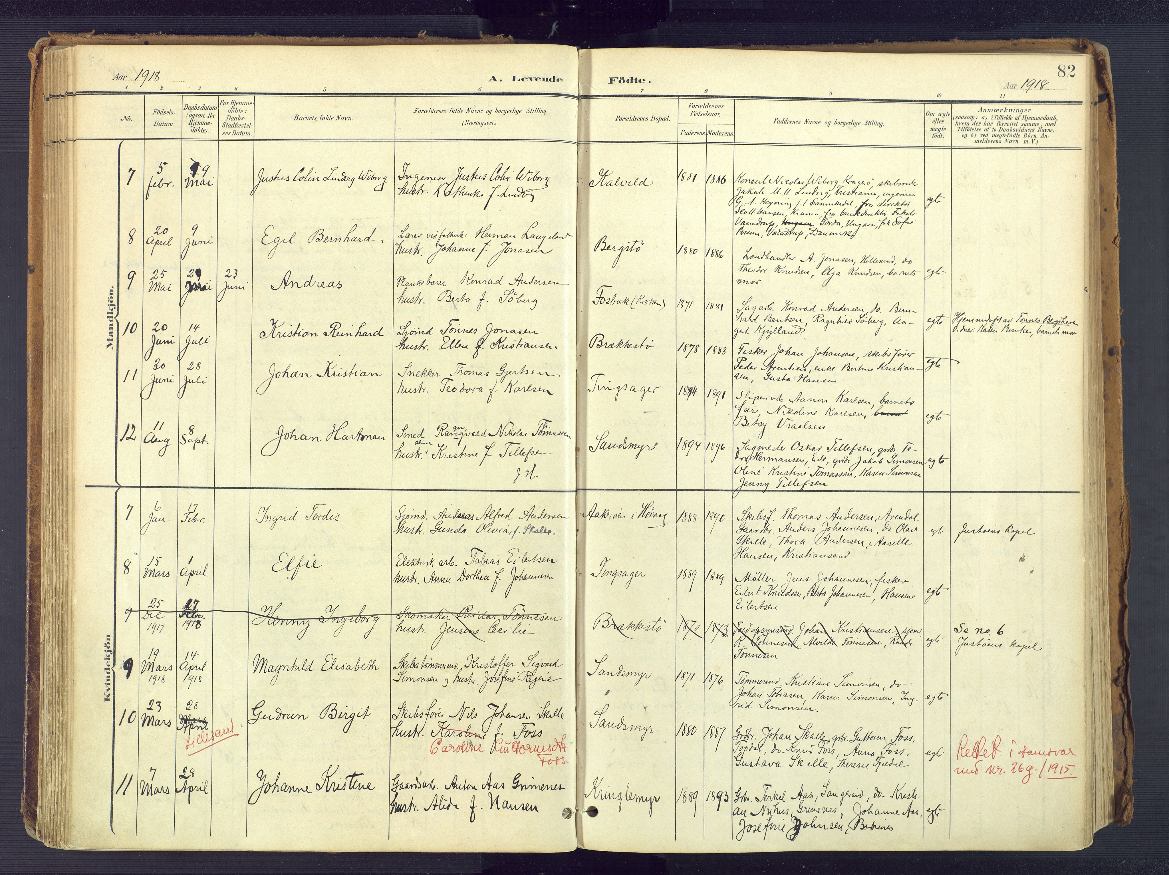 Vestre Moland sokneprestkontor, SAK/1111-0046/F/Fa/Fab/L0010: Parish register (official) no. A 10, 1900-1926, p. 82
