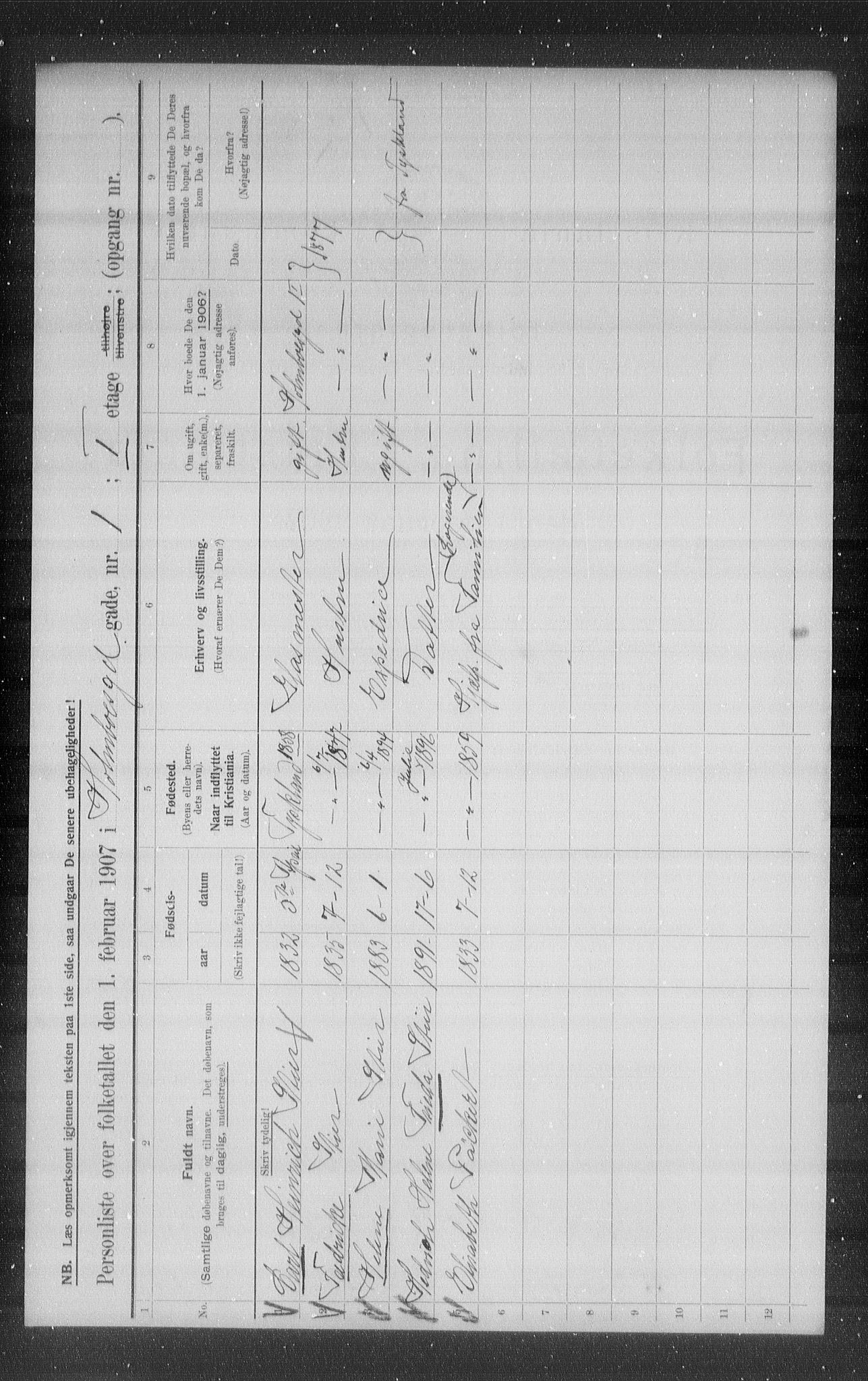 OBA, Municipal Census 1907 for Kristiania, 1907, p. 20941