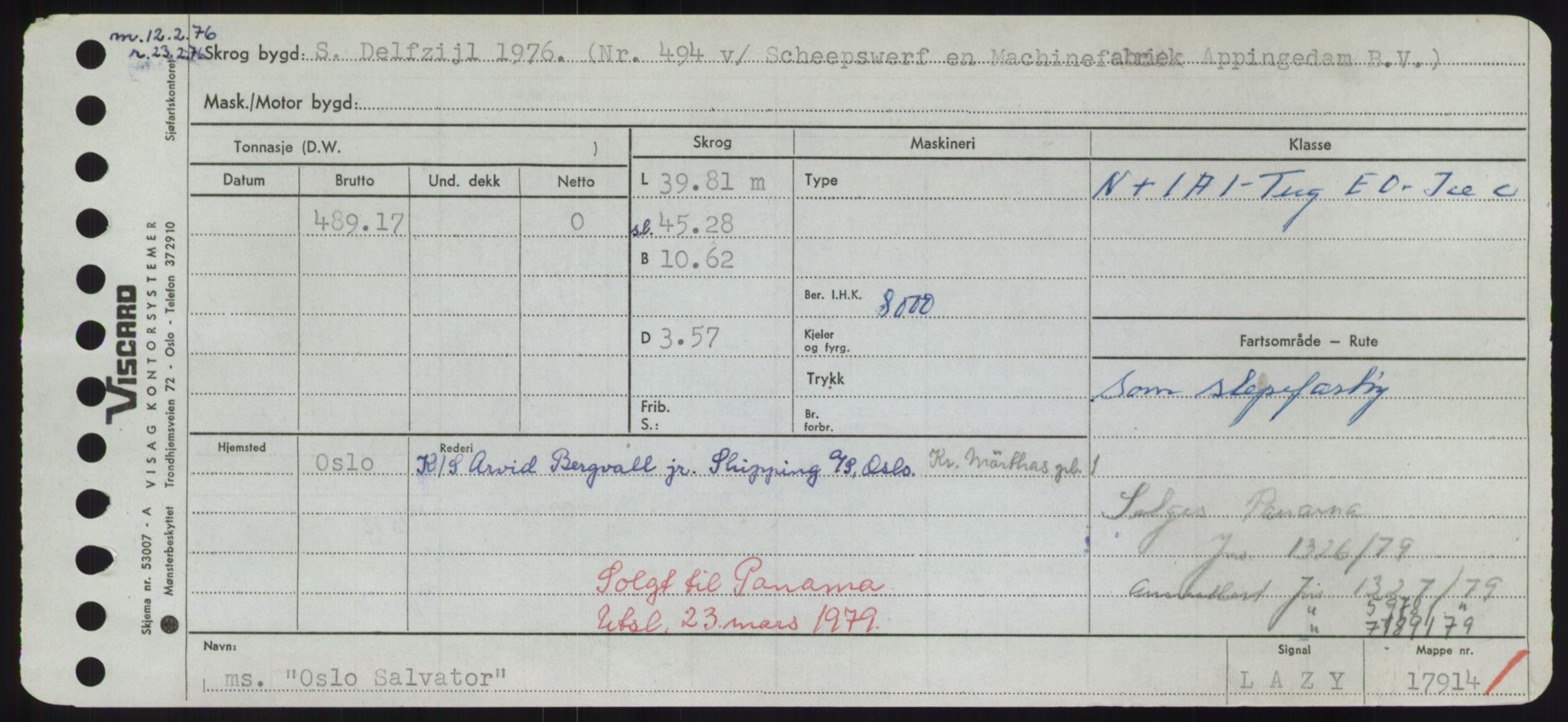 Sjøfartsdirektoratet med forløpere, Skipsmålingen, RA/S-1627/H/Hd/L0028: Fartøy, O, p. 473