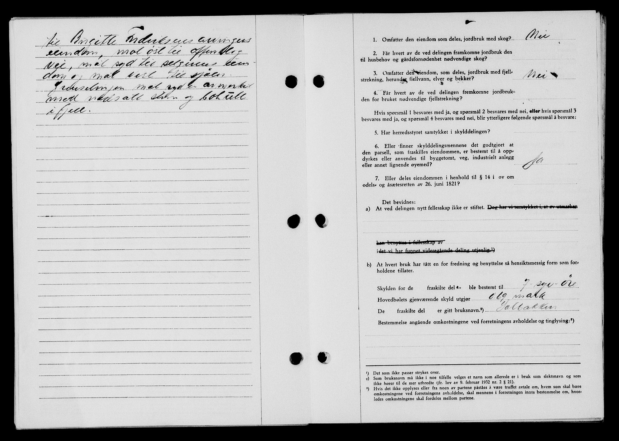 Flekkefjord sorenskriveri, SAK/1221-0001/G/Gb/Gba/L0060: Mortgage book no. A-8, 1945-1946, Diary no: : 270/1946