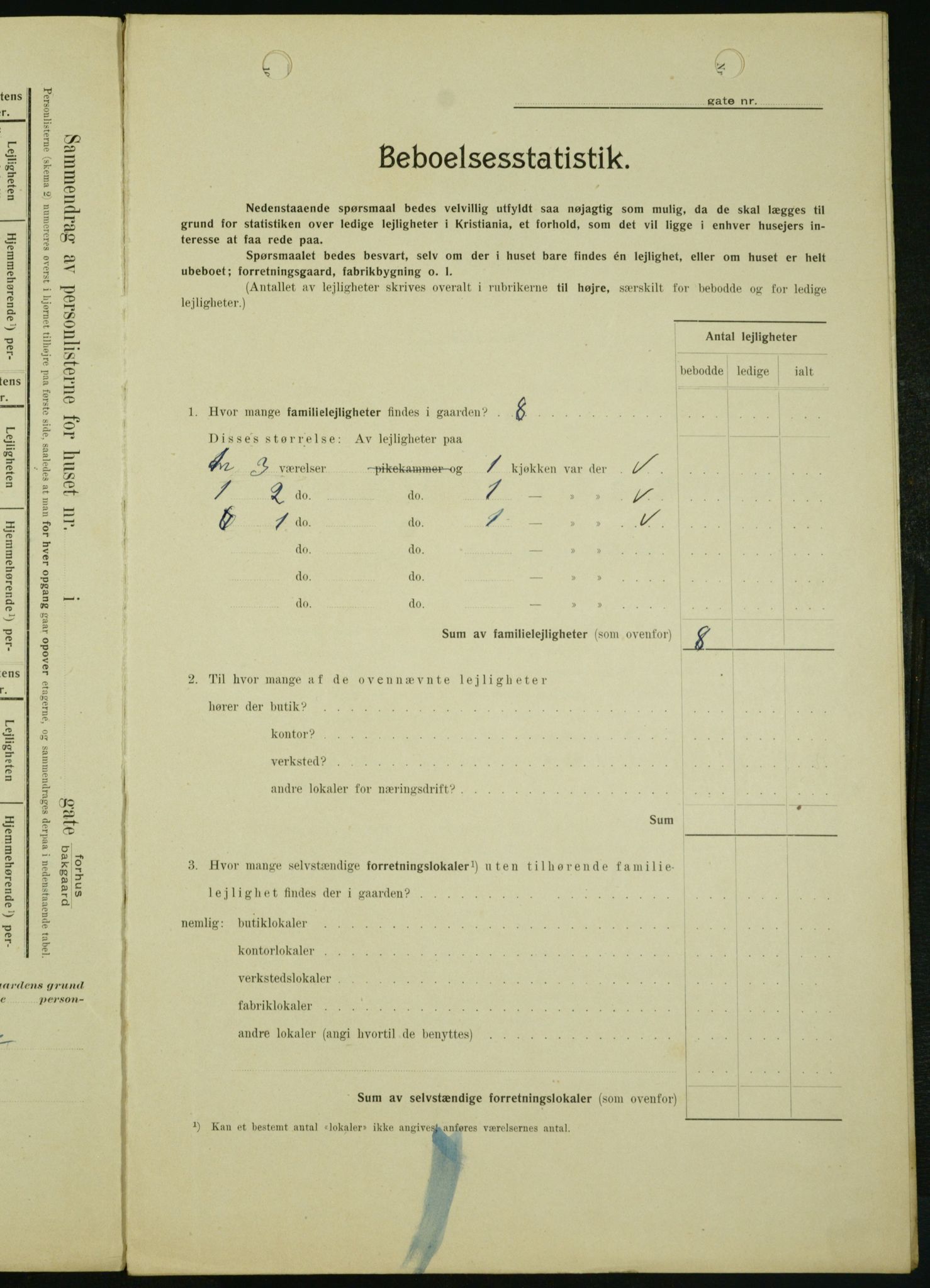 OBA, Municipal Census 1909 for Kristiania, 1909, p. 21842