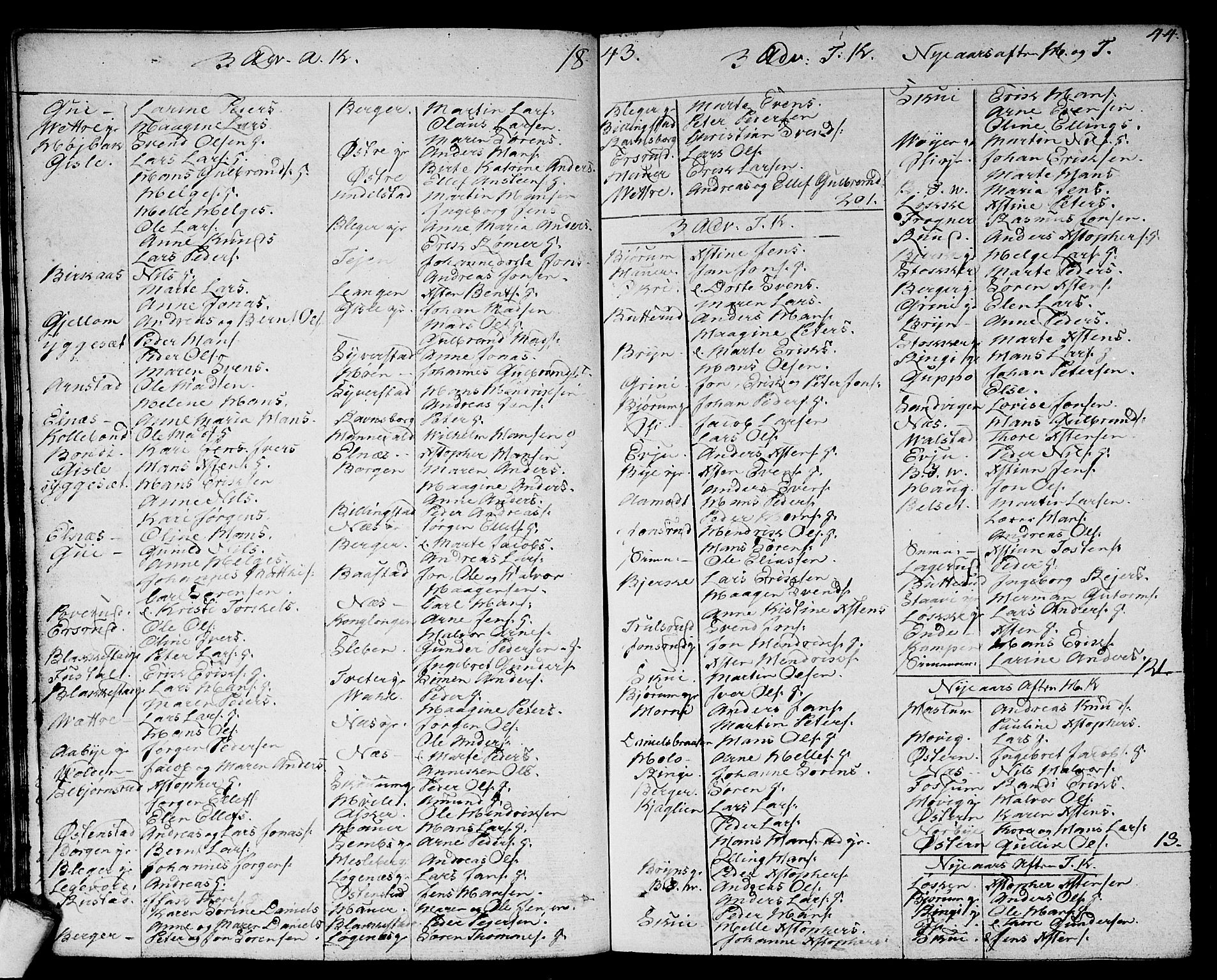 Asker prestekontor Kirkebøker, SAO/A-10256a/F/Fa/L0005: Parish register (official) no. I 5, 1807-1813, p. 44