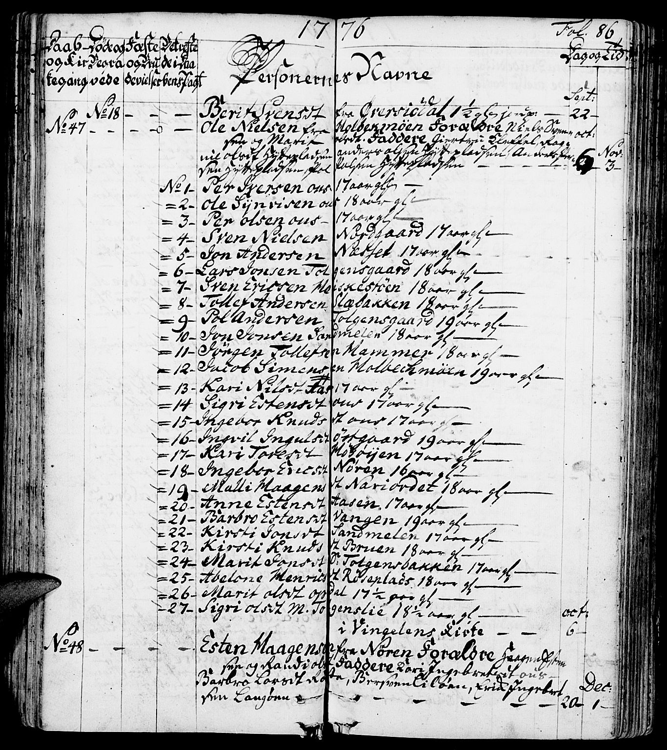 Tolga prestekontor, AV/SAH-PREST-062/K/L0002: Parish register (official) no. 2, 1768-1786, p. 86