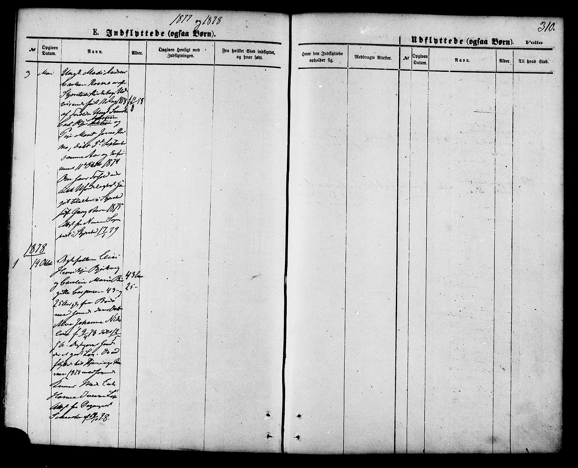 Ministerialprotokoller, klokkerbøker og fødselsregistre - Nordland, AV/SAT-A-1459/853/L0771: Parish register (official) no. 853A10, 1870-1881, p. 310