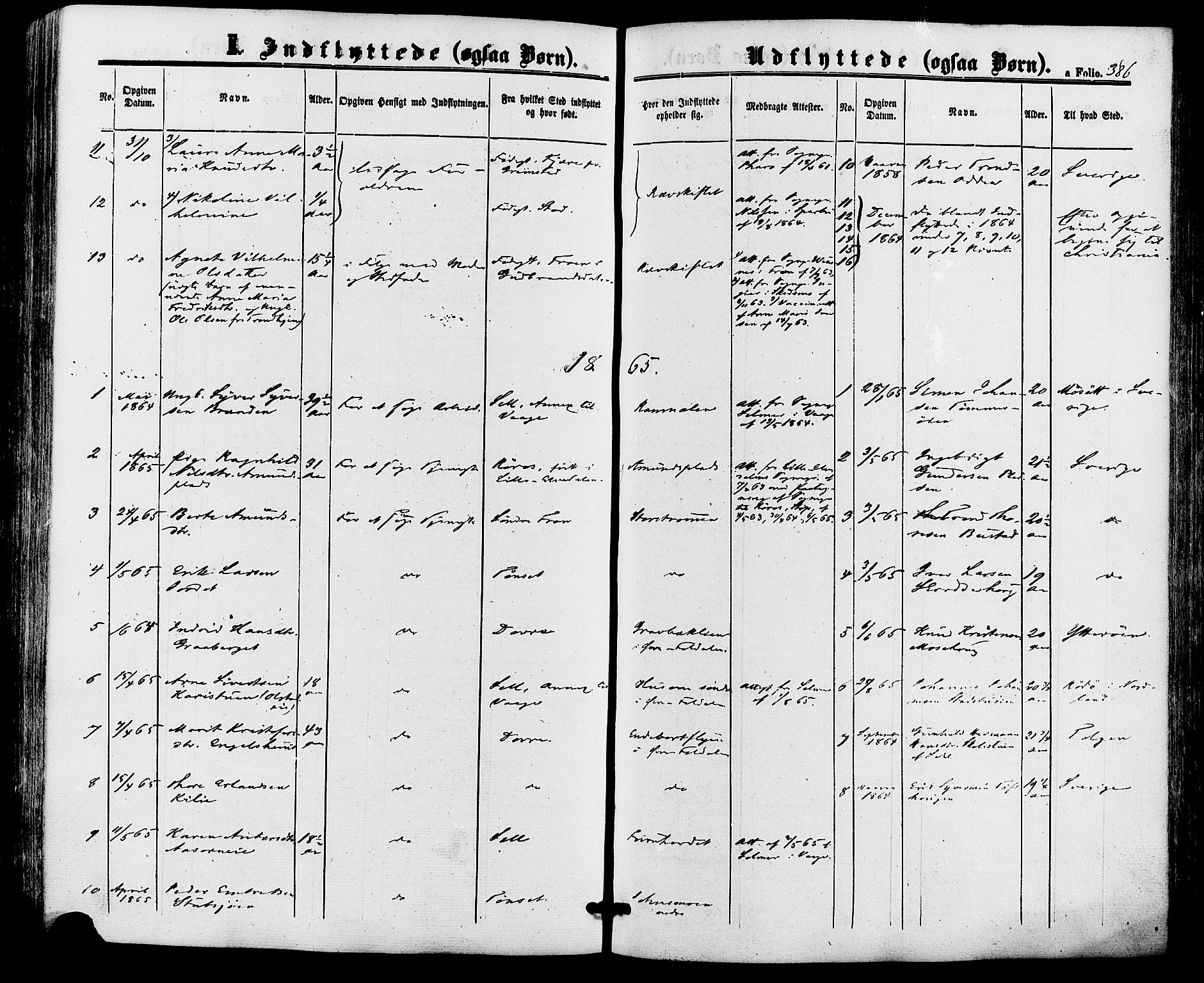 Alvdal prestekontor, SAH/PREST-060/H/Ha/Haa/L0001: Parish register (official) no. 1, 1863-1882, p. 386