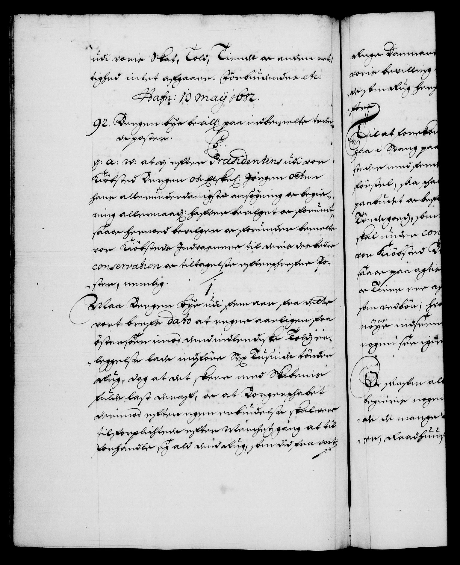 Danske Kanselli 1572-1799, RA/EA-3023/F/Fc/Fca/Fcaa/L0013: Norske registre (mikrofilm), 1681-1684, p. 212b