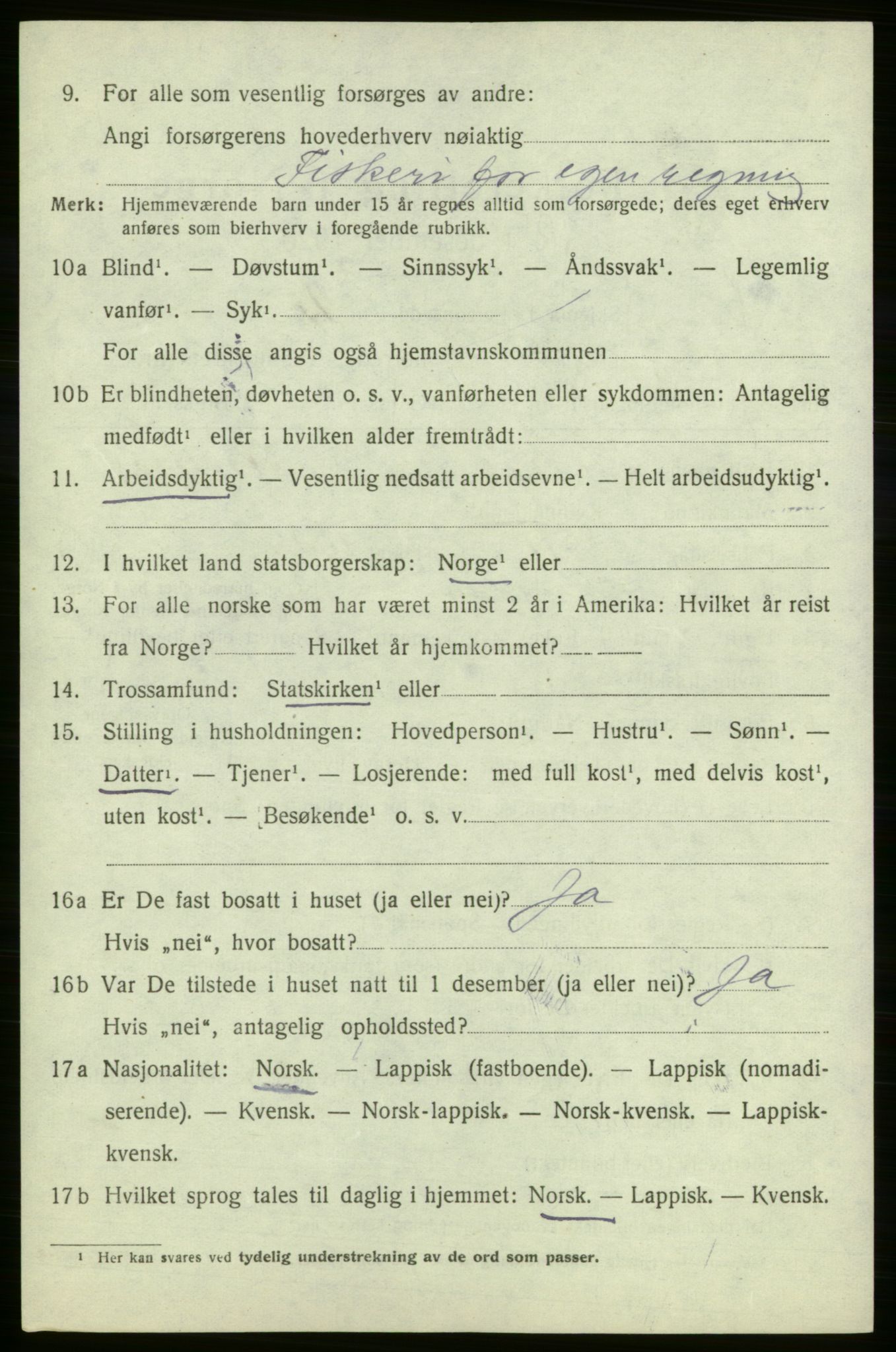 SATØ, 1920 census for , 1920, p. 2757