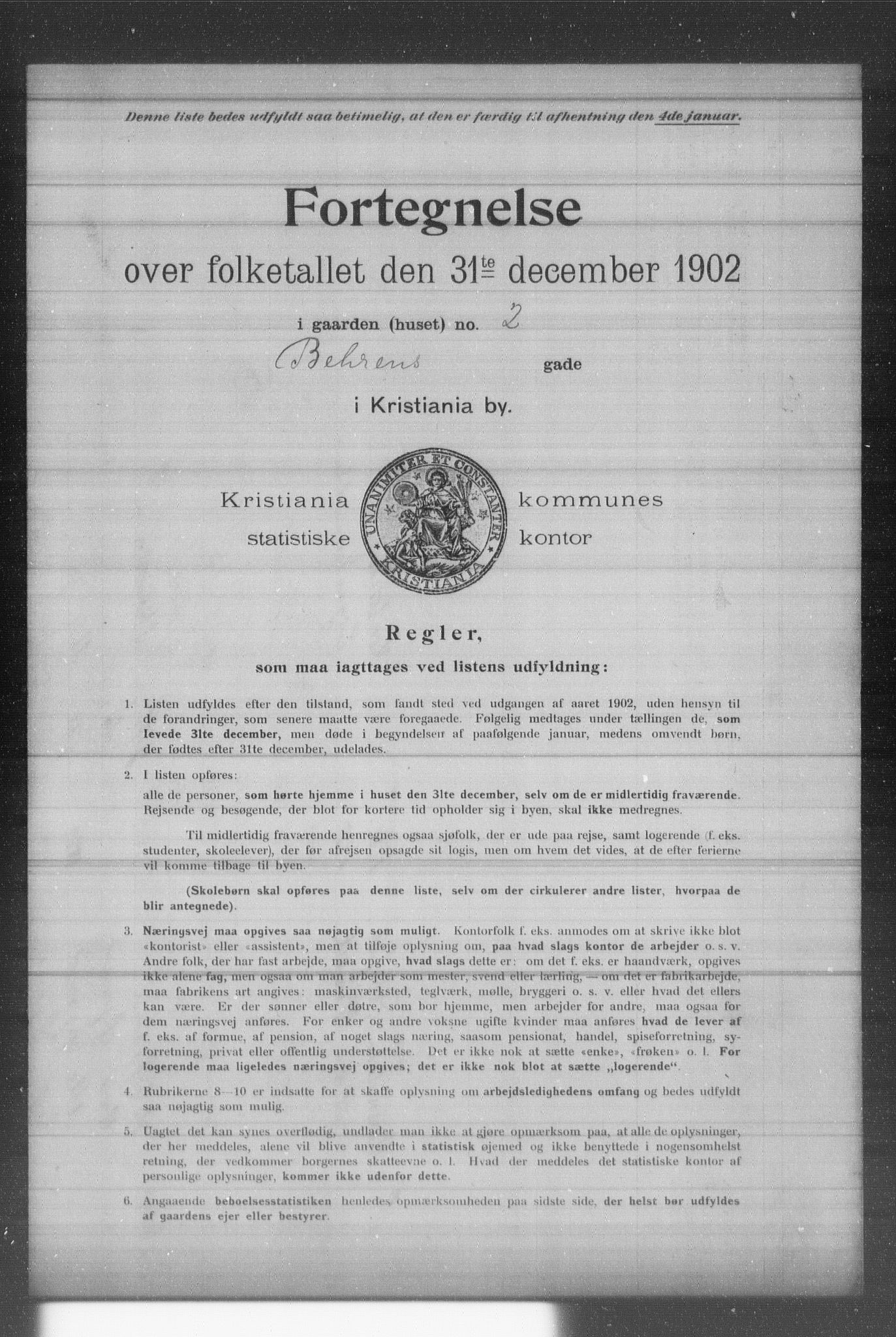 OBA, Municipal Census 1902 for Kristiania, 1902, p. 749