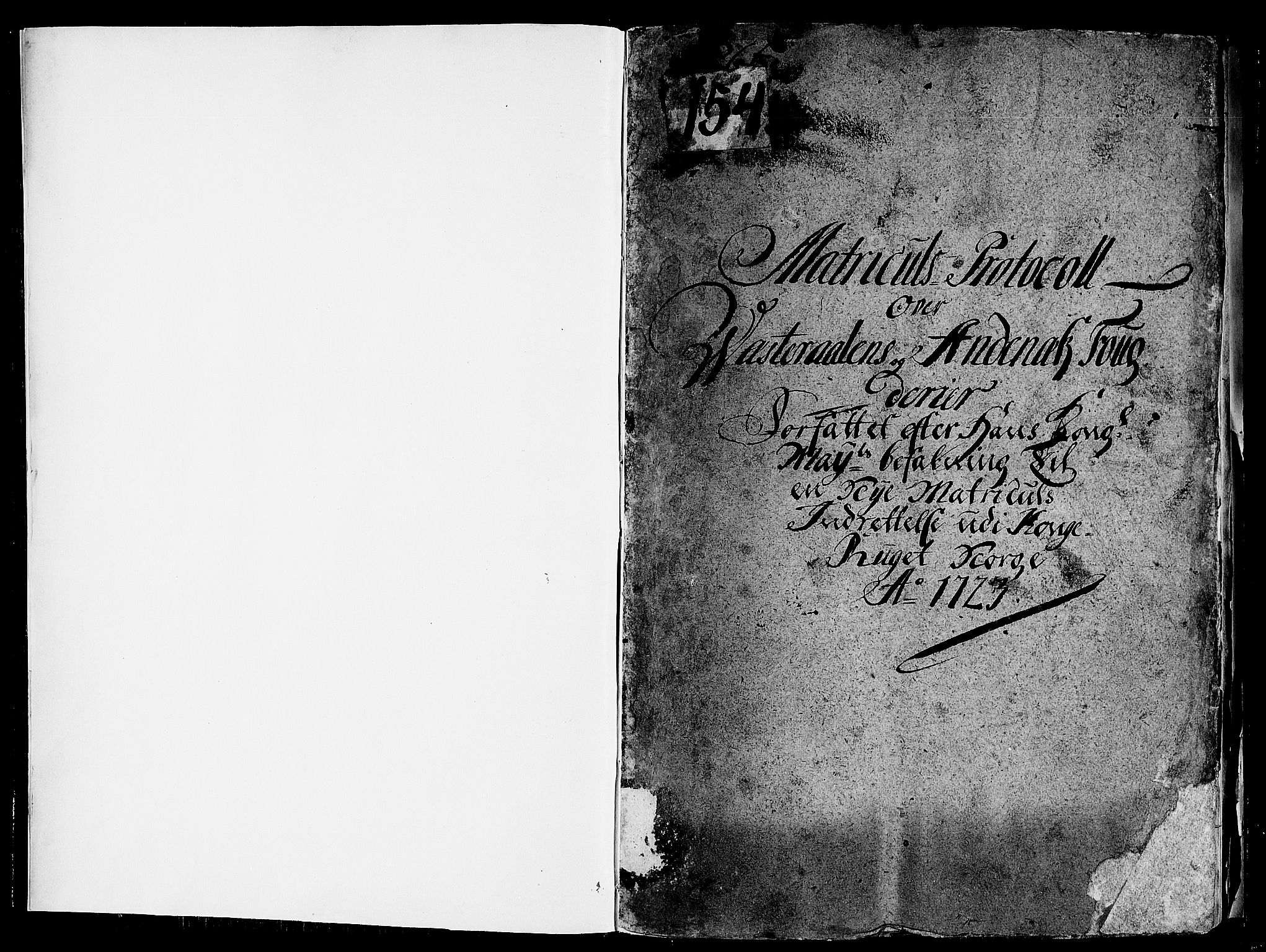 Rentekammeret inntil 1814, Realistisk ordnet avdeling, RA/EA-4070/N/Nb/Nbf/L0176: Vesterålen og Andenes eksaminasjonsprotokoll, 1723, p. 2