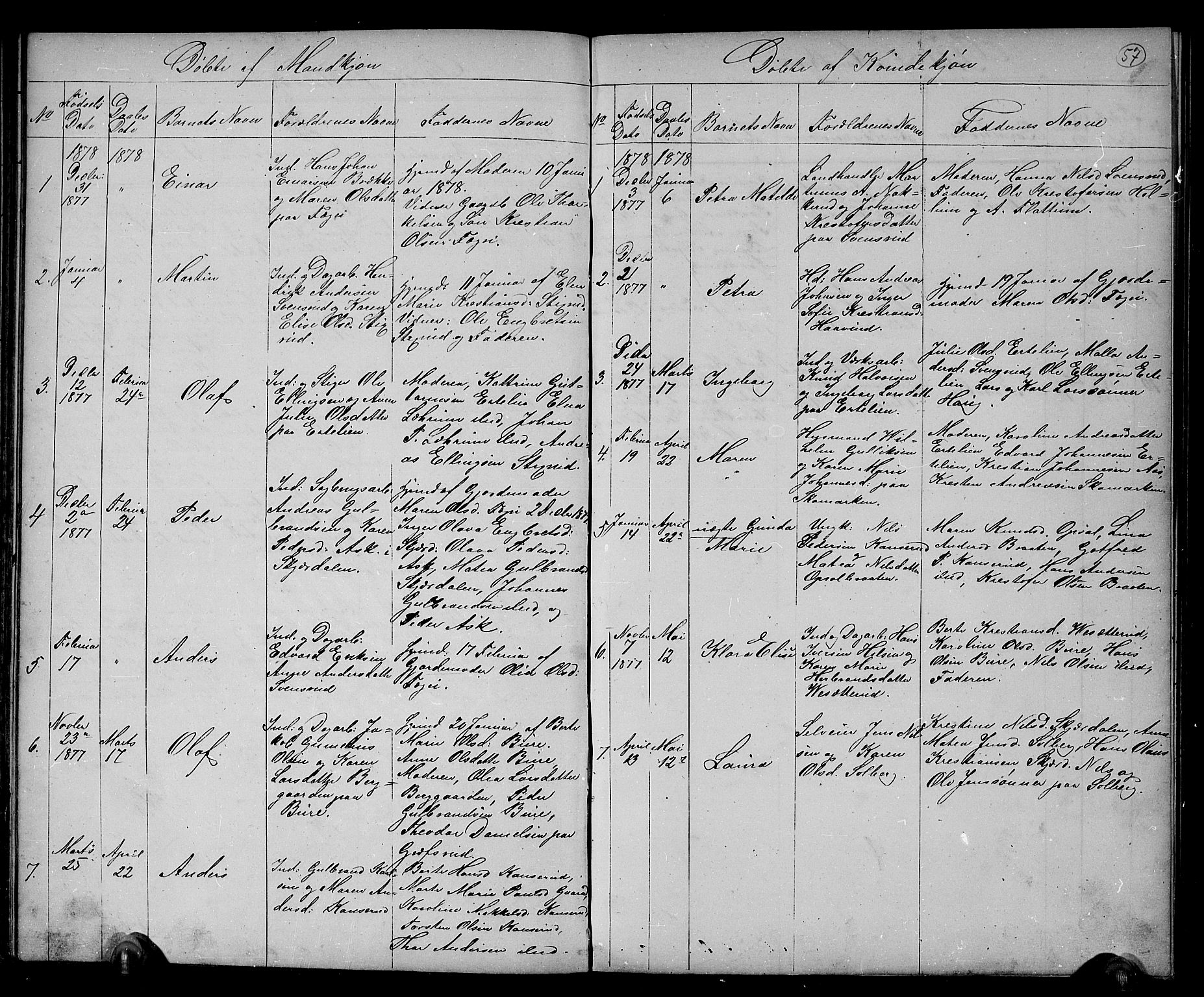 Hole kirkebøker, SAKO/A-228/G/Gb/L0001: Parish register (copy) no. II 1, 1859-1878, p. 57