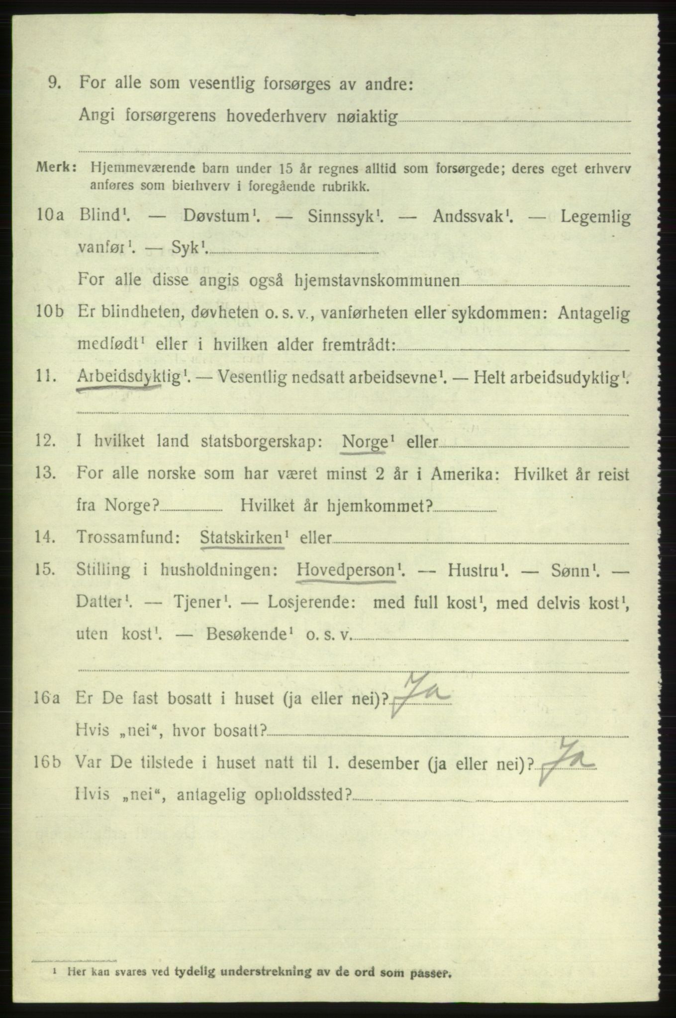 SAB, 1920 census for Etne, 1920, p. 3174