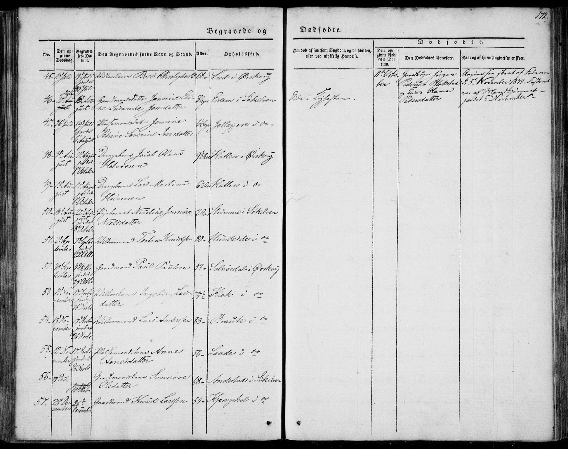 Ministerialprotokoller, klokkerbøker og fødselsregistre - Møre og Romsdal, SAT/A-1454/522/L0312: Parish register (official) no. 522A07, 1843-1851, p. 172